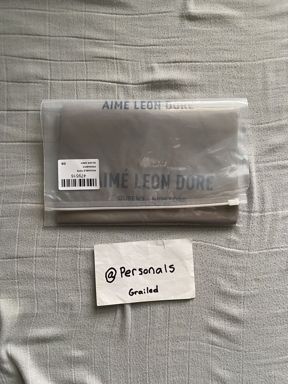 Aime Leon Dore NEW Aime Leon Dore Packable Logo Tote Silvery Grey Size ONE SIZE - 5 Thumbnail