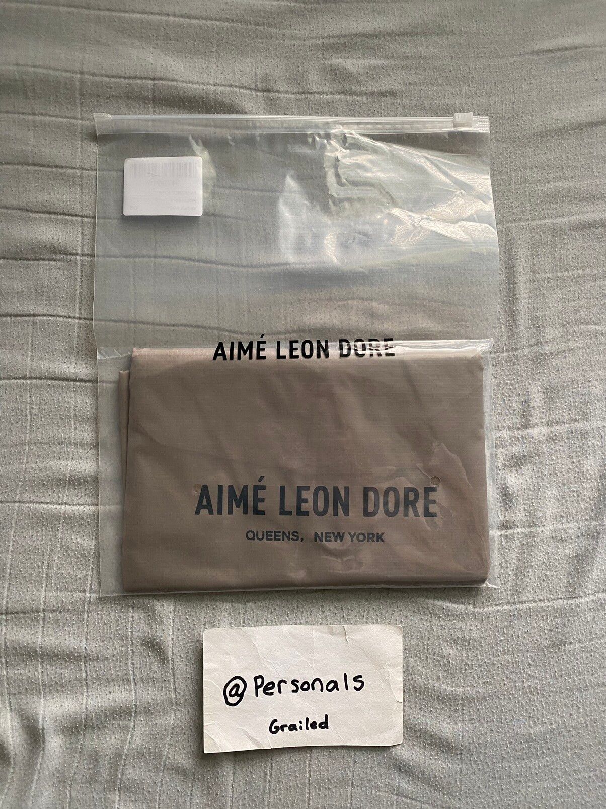 Aime Leon Dore NEW Aime Leon Dore Packable Logo Tote Silvery Grey