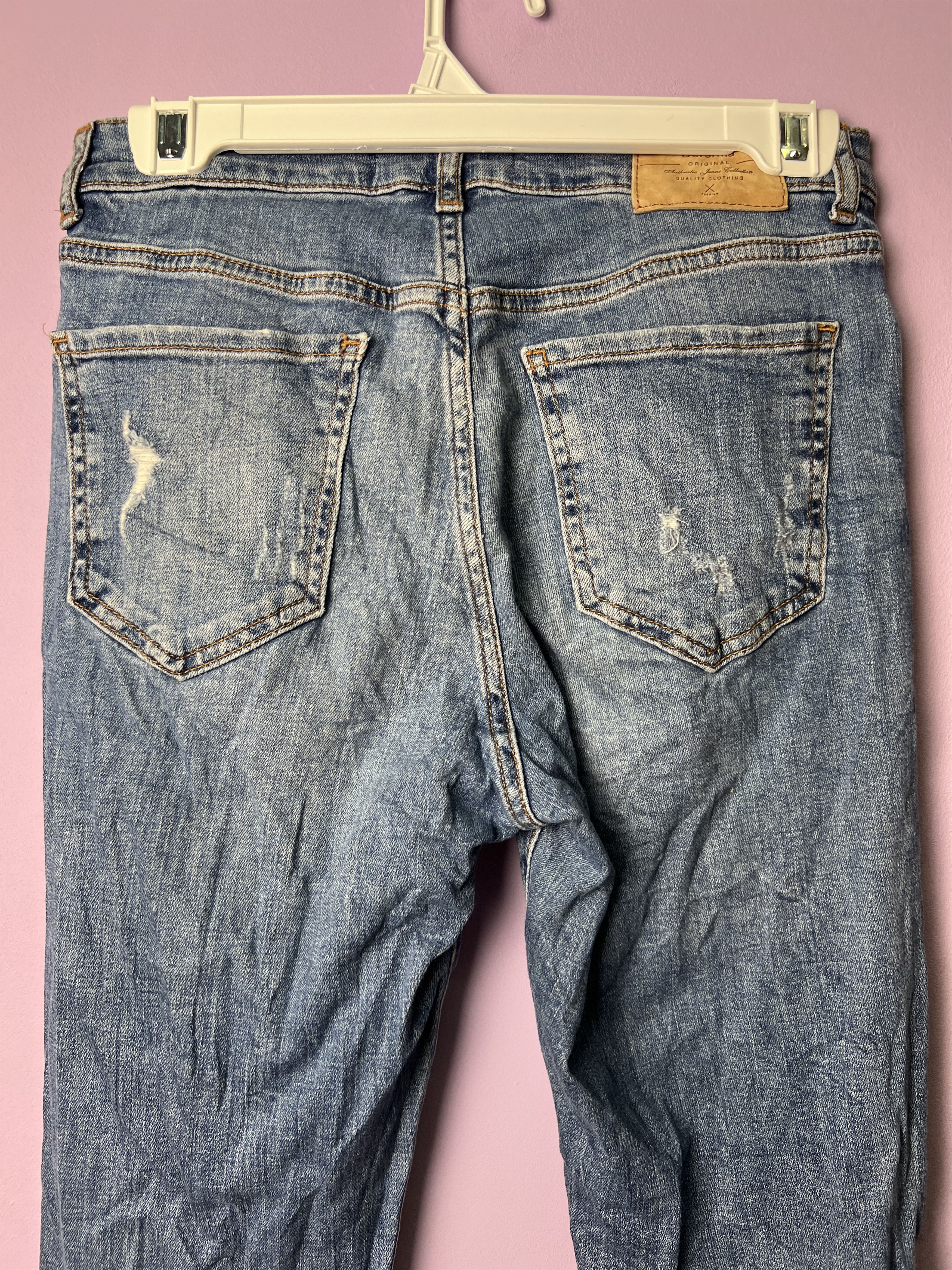 Bershka 🔥Vintage Stretchable Bershka Distressed Denim Size 27" / US 4 / IT 40 - 12 Thumbnail