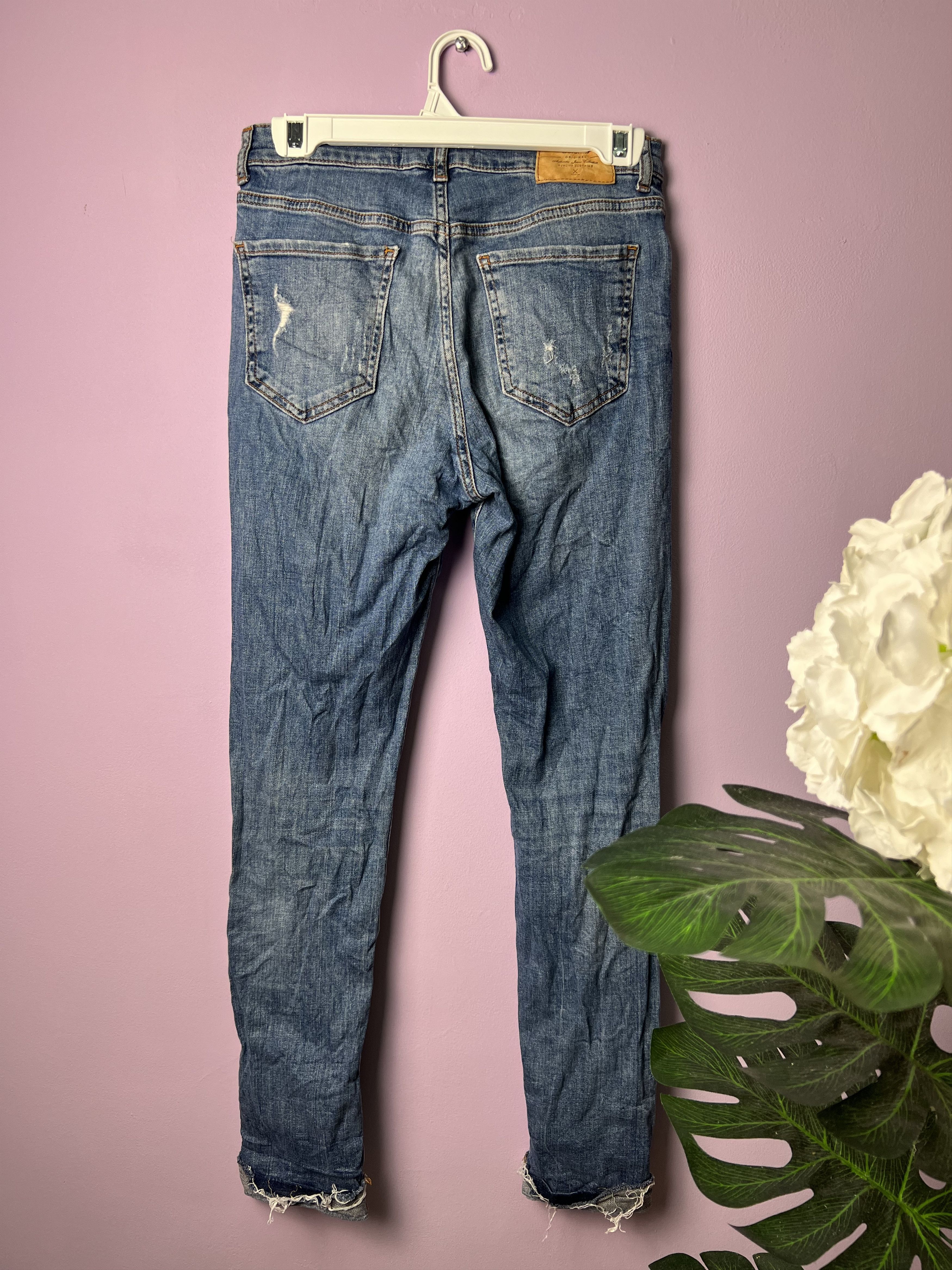 Bershka 🔥Vintage Stretchable Bershka Distressed Denim Size 27" / US 4 / IT 40 - 3 Thumbnail