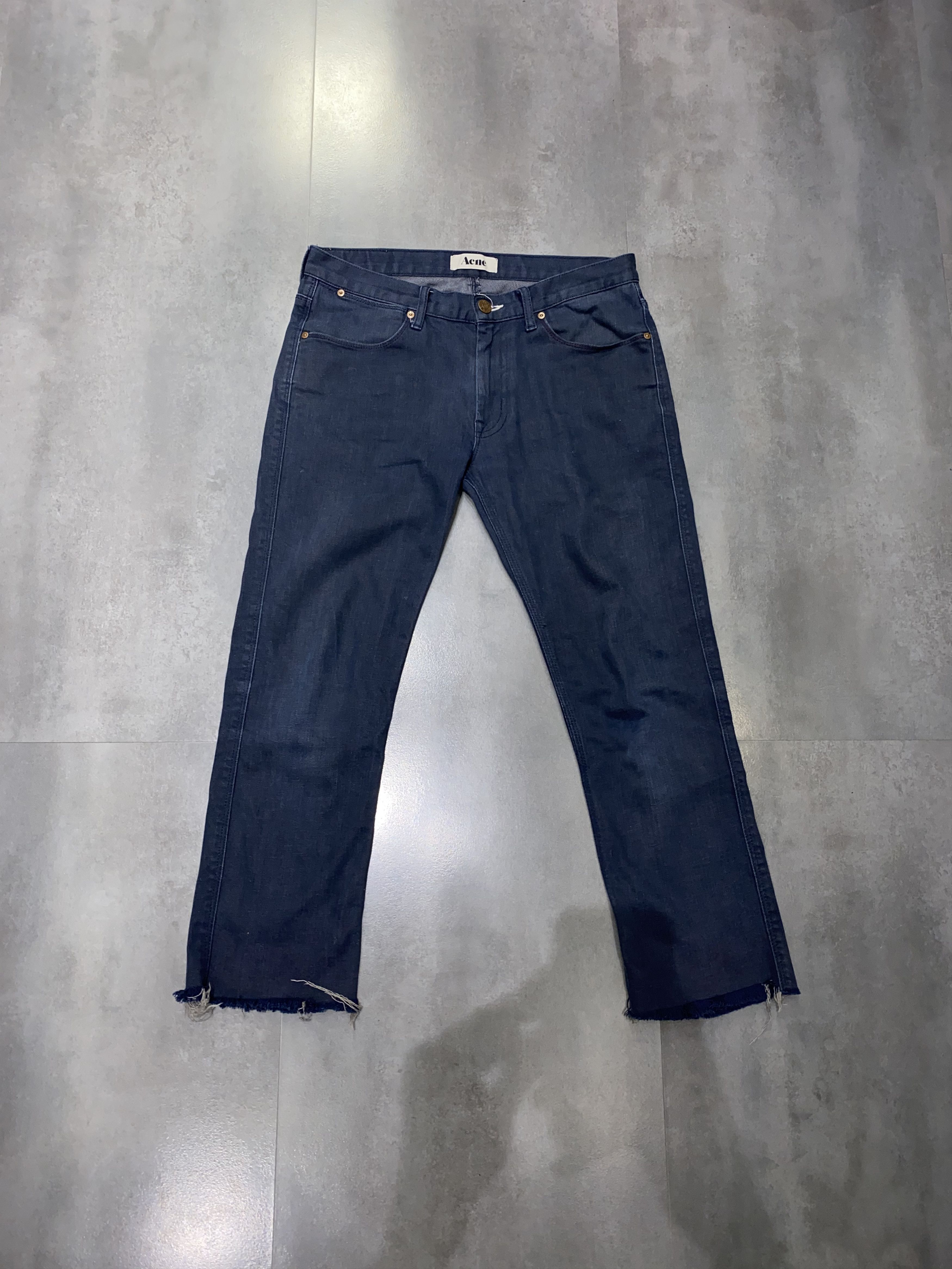 Acne Studios Acne Max / Thunder Dark Blue Denim Pants Size US 32 / EU 48 - 1 Thumbnail