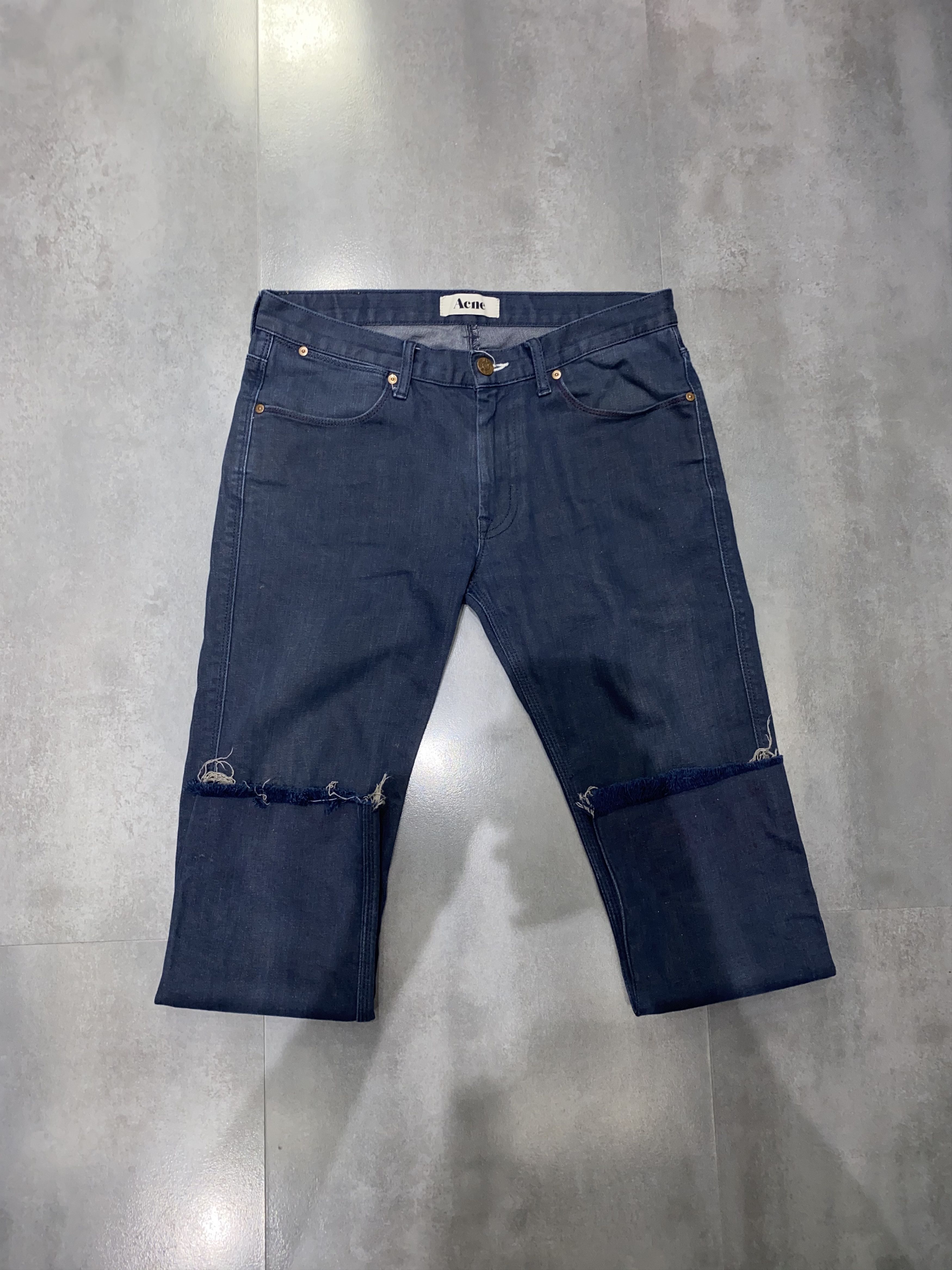 Acne Studios Acne Max / Thunder Dark Blue Denim Pants Size US 32 / EU 48 - 8 Thumbnail