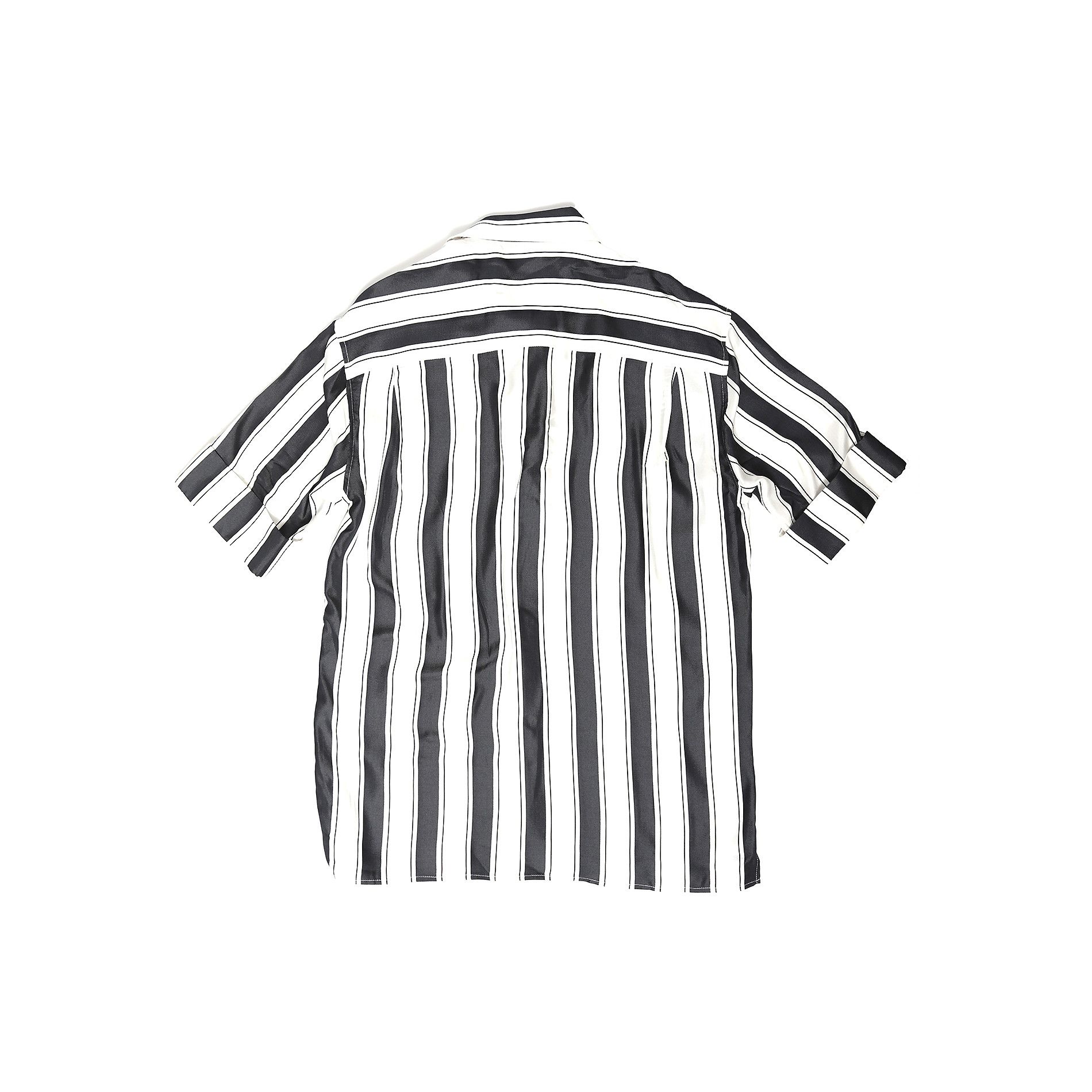 Haider Ackermann SS17 Black White Striped Silk Shirt Size US S / EU 44-46 / 1 - 2 Thumbnail