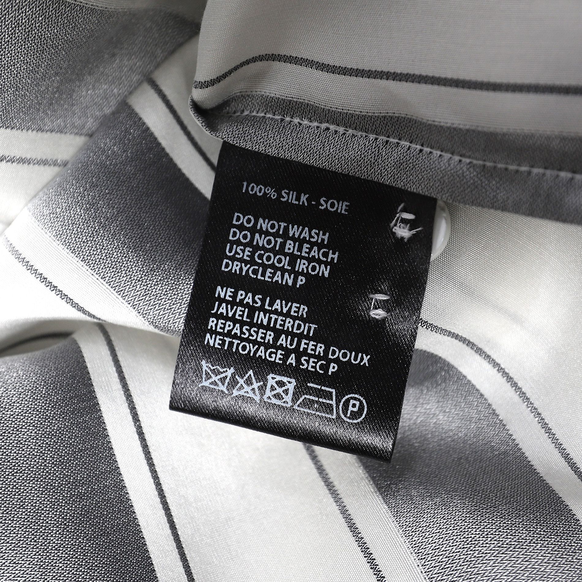 Haider Ackermann SS17 Black White Striped Silk Shirt Size US S / EU 44-46 / 1 - 5 Thumbnail