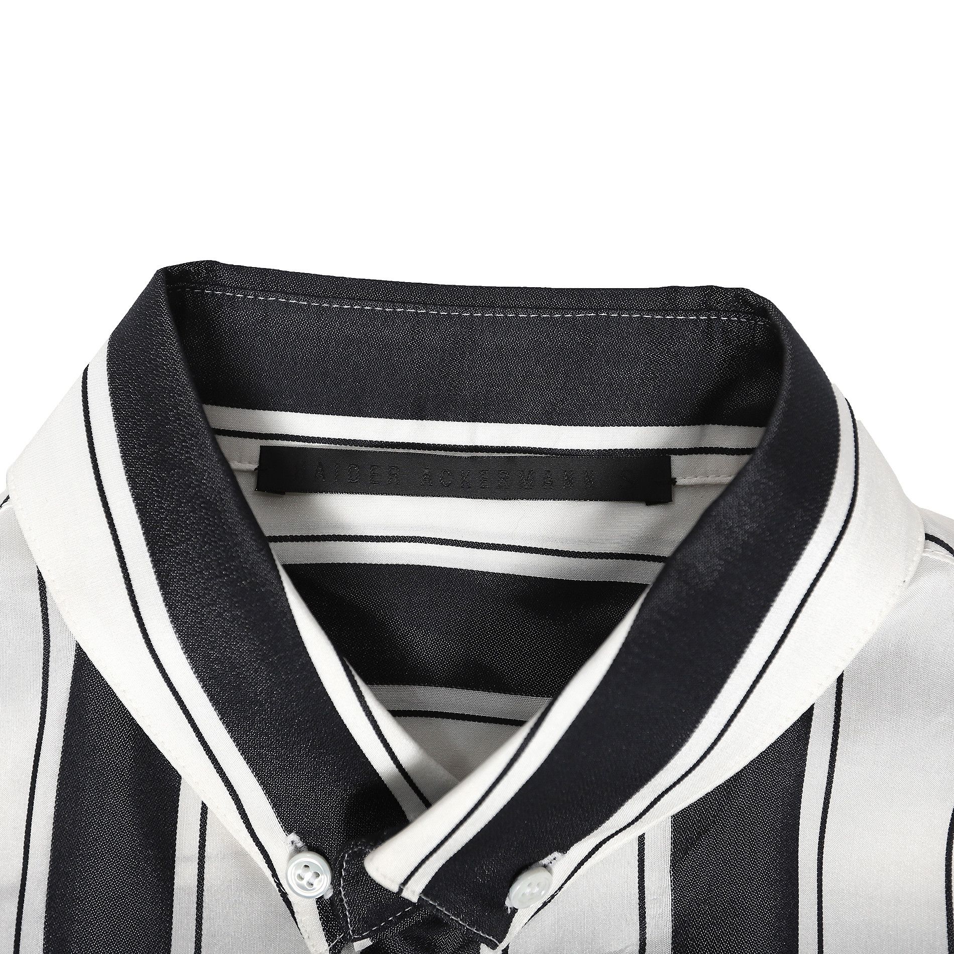 Haider Ackermann SS17 Black White Striped Silk Shirt Size US S / EU 44-46 / 1 - 3 Thumbnail