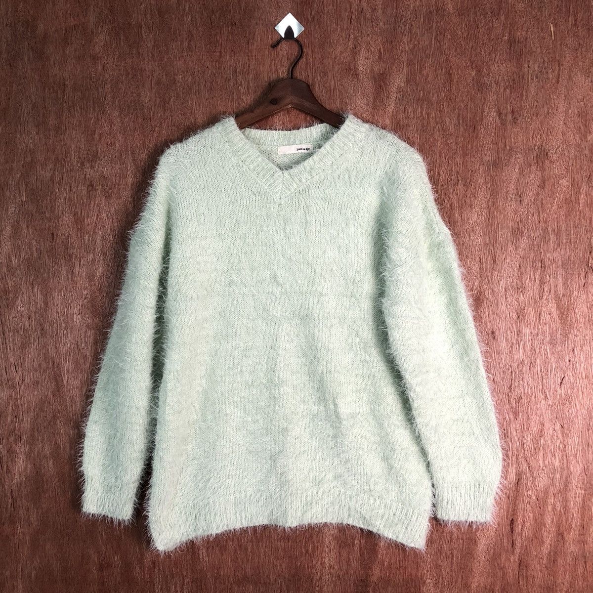 Homespun Knitwear × Japanese Brand Shoolarue Shag Shaggy Fur Mohair Knitwear #6534 Size US M / EU 48-50 / 2 - 1 Thumbnail