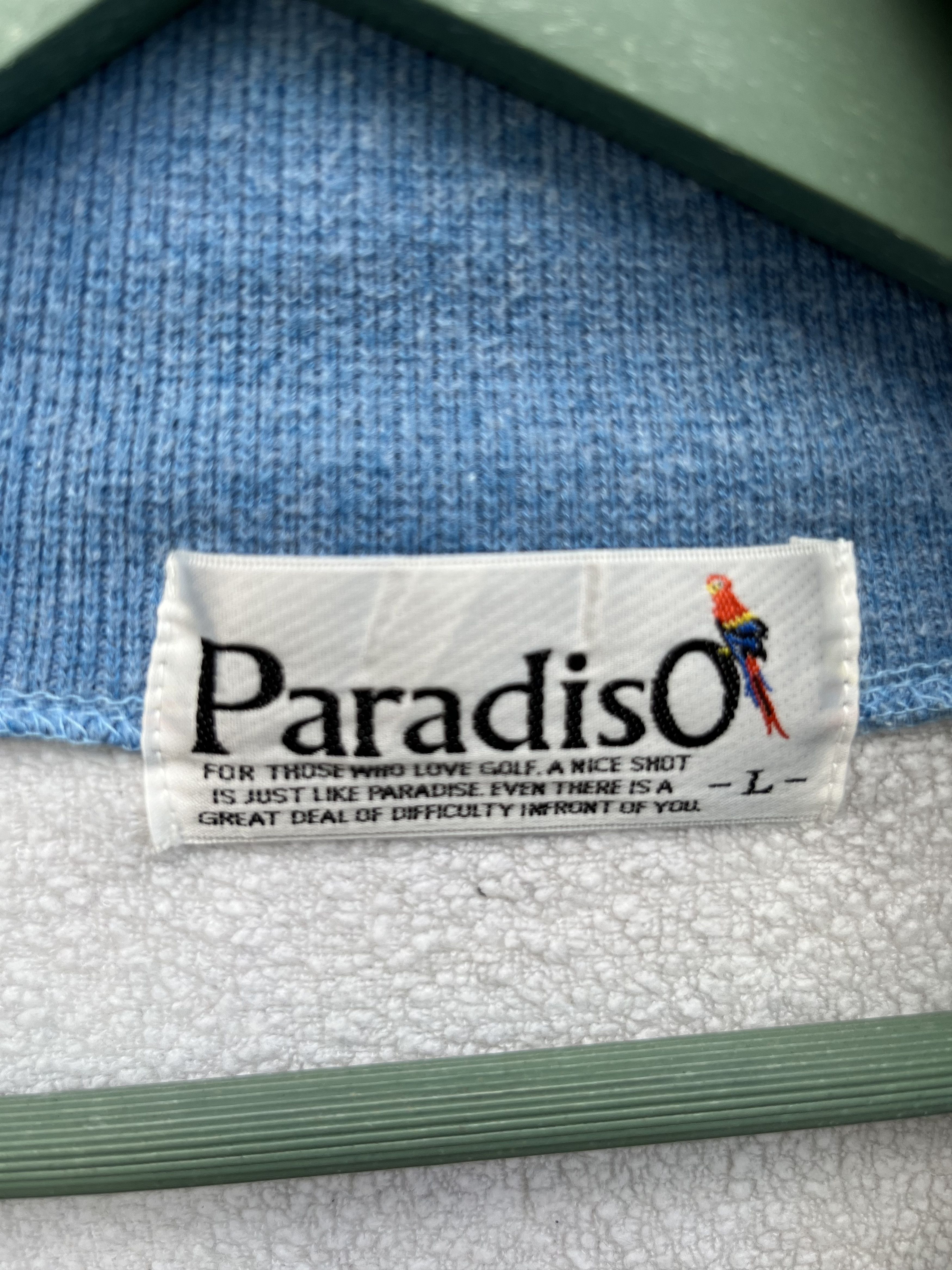 Japanese Brand Vintage 90s Paradiso Half Zip Sweatshirt Size US L / EU 52-54 / 3 - 8 Thumbnail
