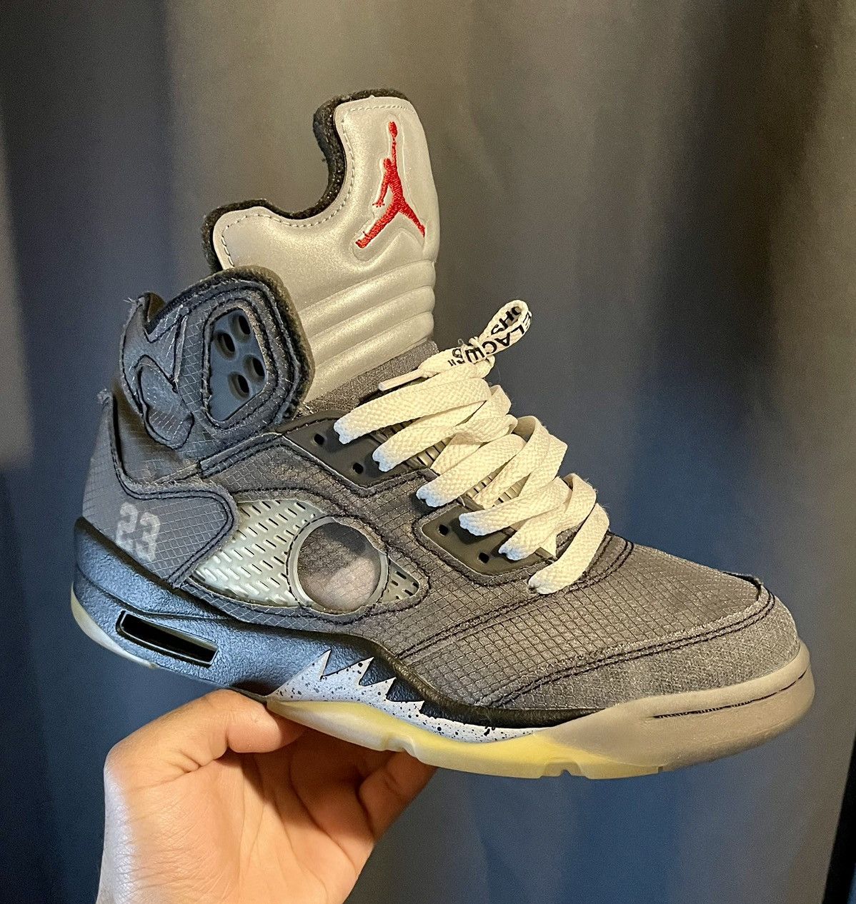 Jordan Brand × Off-White Off White x Air Jordan 5 Retro SP ‘Muslin’ Size US 7 / EU 40 - 6 Thumbnail
