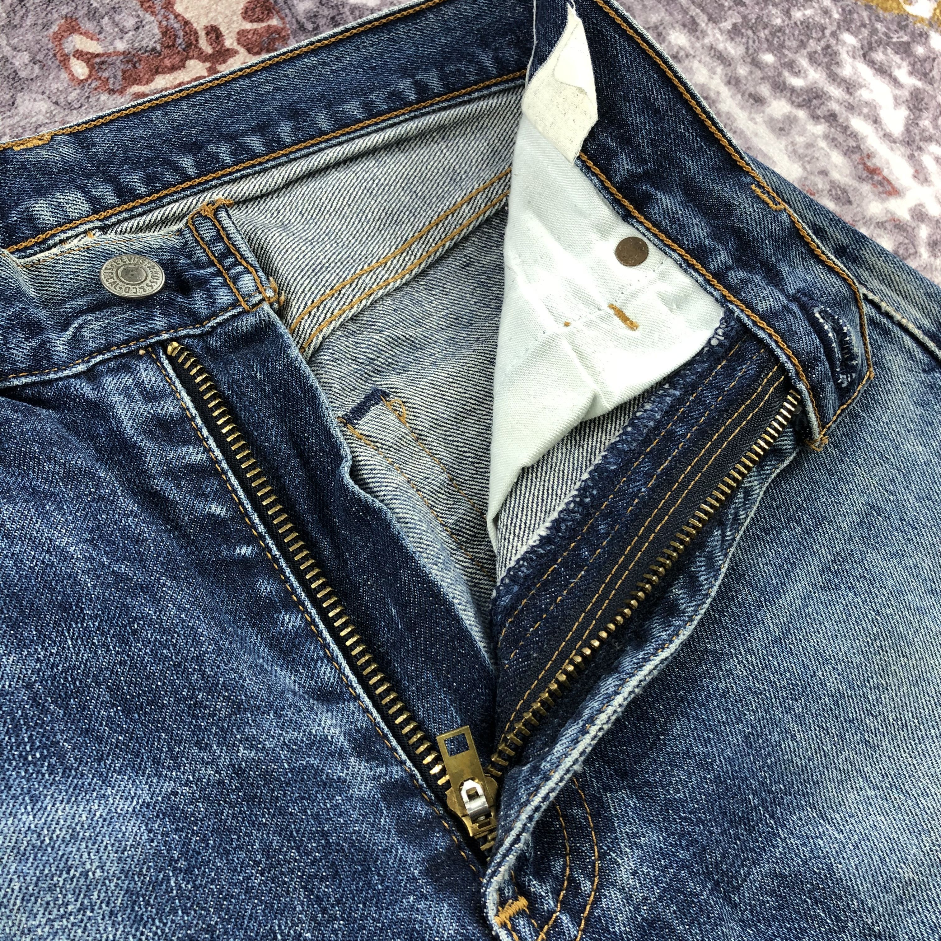 Levi's × Vintage Vintage 90s Ripped Big E Levis 502 Redline Jeans-JM2141 Size US 28 / EU 44 - 8 Thumbnail