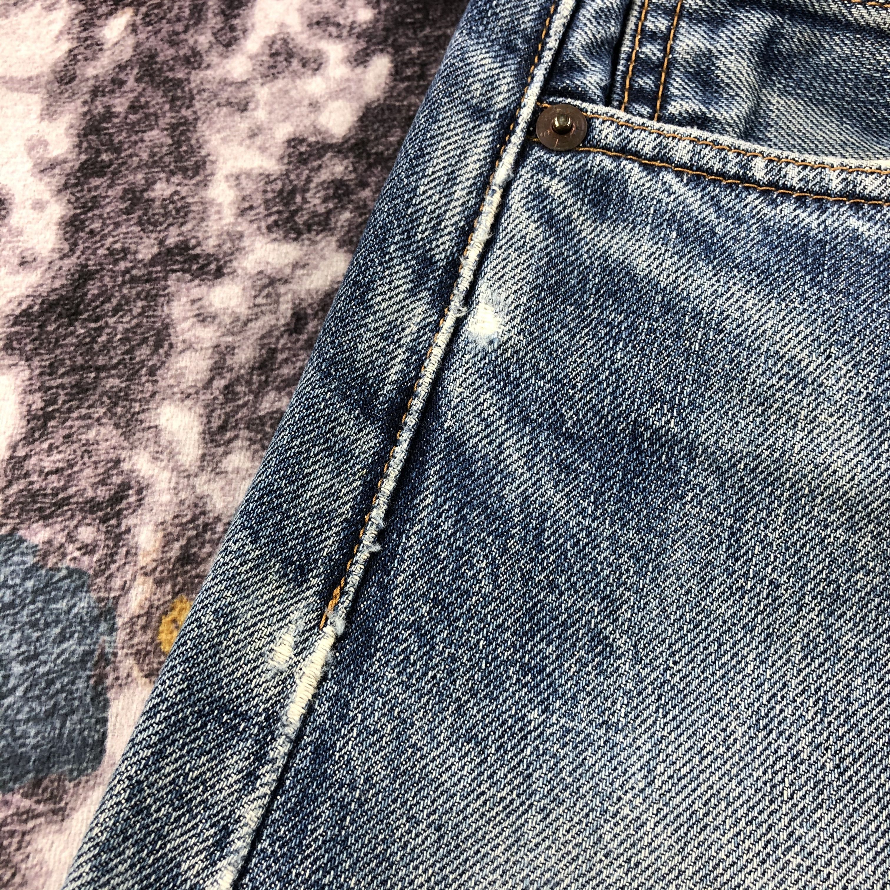 Levi's × Vintage Vintage 90s Ripped Big E Levis 502 Redline Jeans-JM2141 Size US 28 / EU 44 - 11 Thumbnail