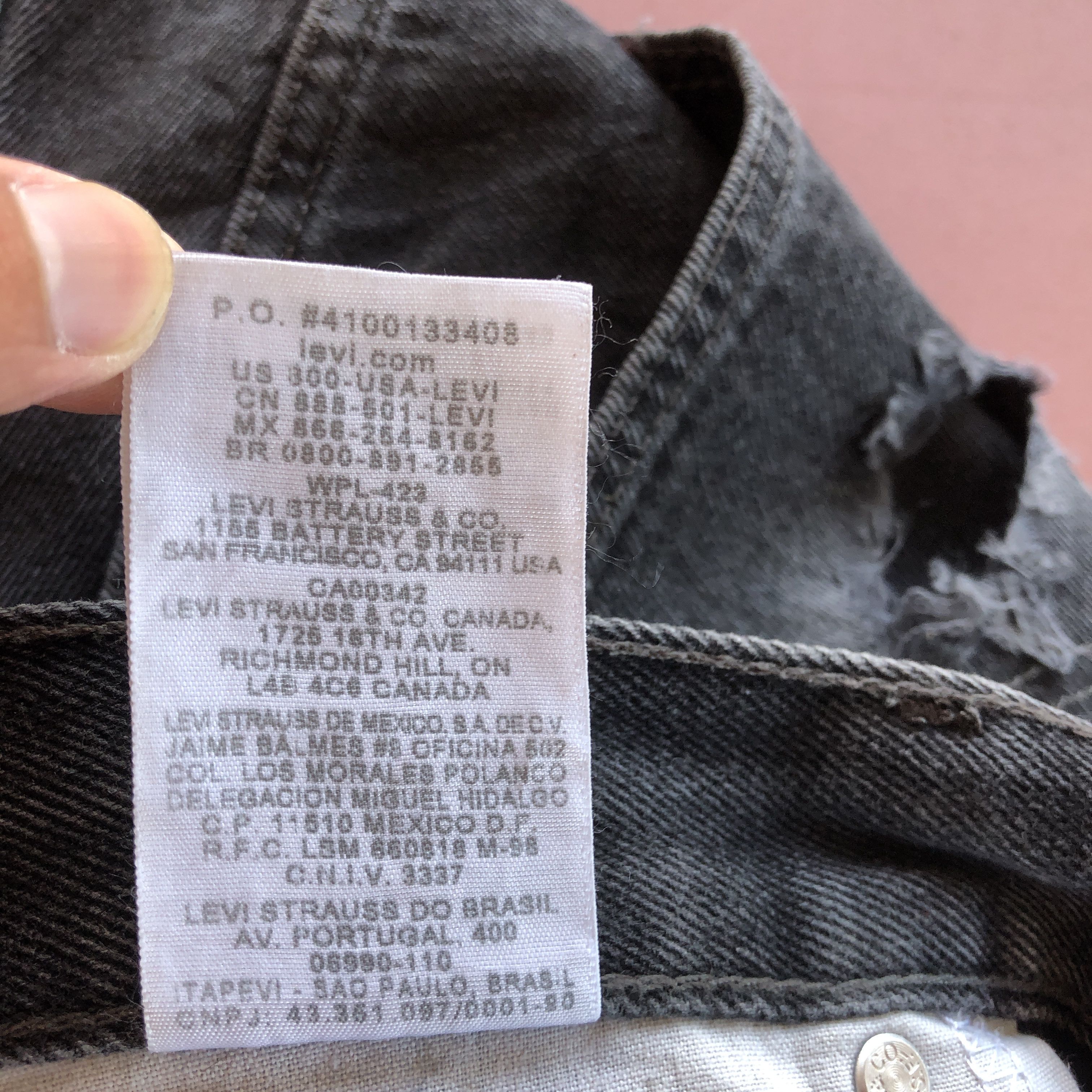 Levi's Vintage Distressed Levi’s 550 Denim Levis Faded Black Jeans Size US 32 / EU 48 - 10 Thumbnail