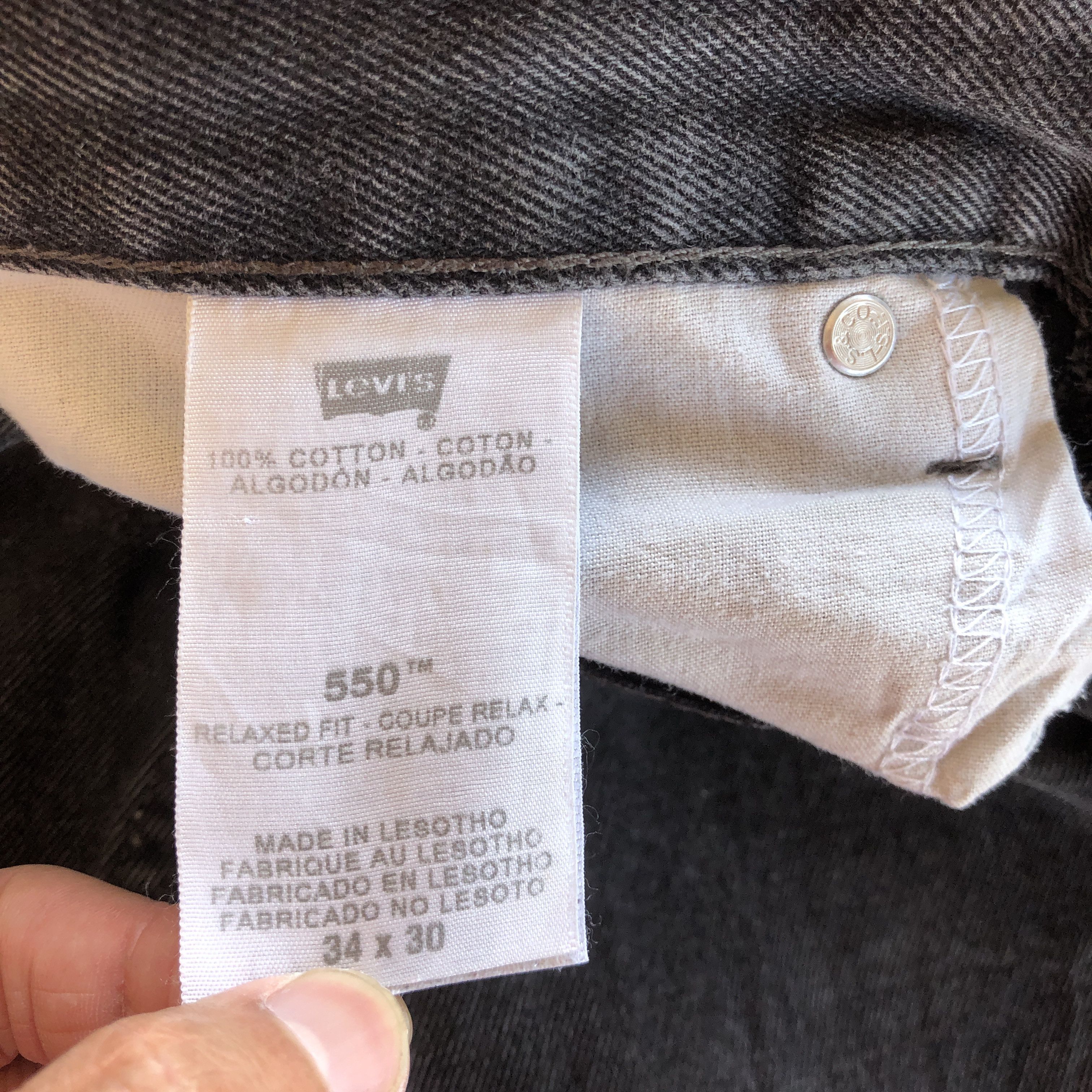 Levi's Vintage Distressed Levi’s 550 Denim Levis Faded Black Jeans Size US 32 / EU 48 - 9 Thumbnail