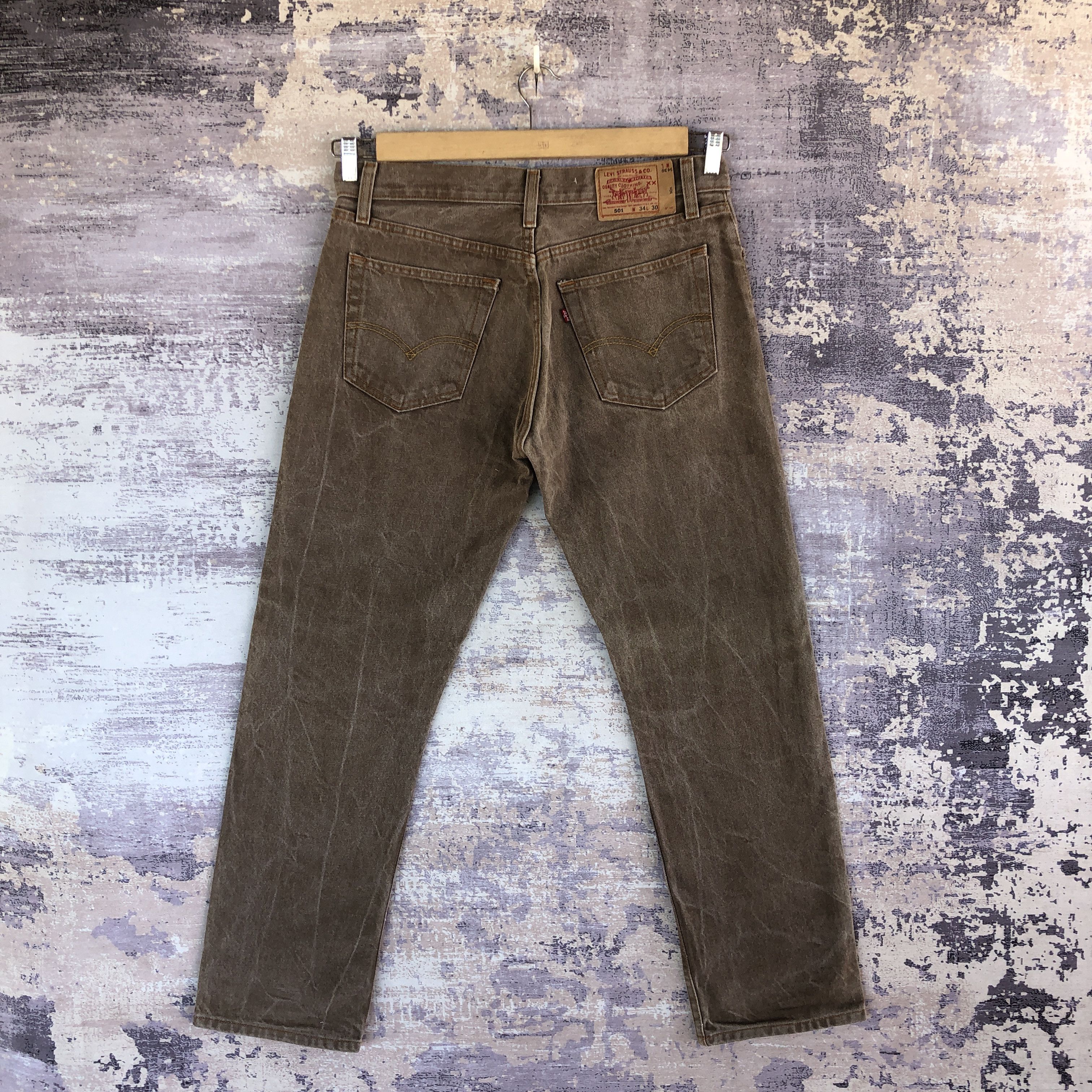 Japanese Brand × Vintage Vintage Levis Distressed Jeans Levis Earth Tone Faded Denim Size US 34 / EU 50 - 2 Thumbnail