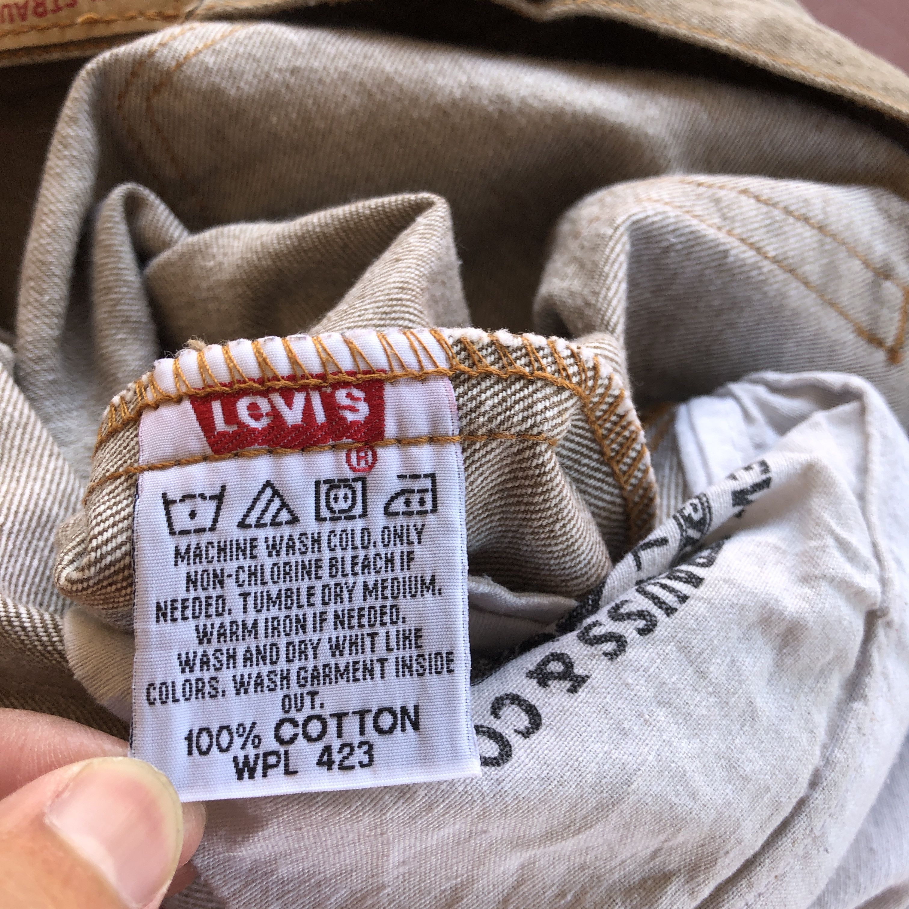 Japanese Brand × Vintage Vintage Levis Distressed Jeans Levis Earth Tone Faded Denim Size US 34 / EU 50 - 9 Thumbnail