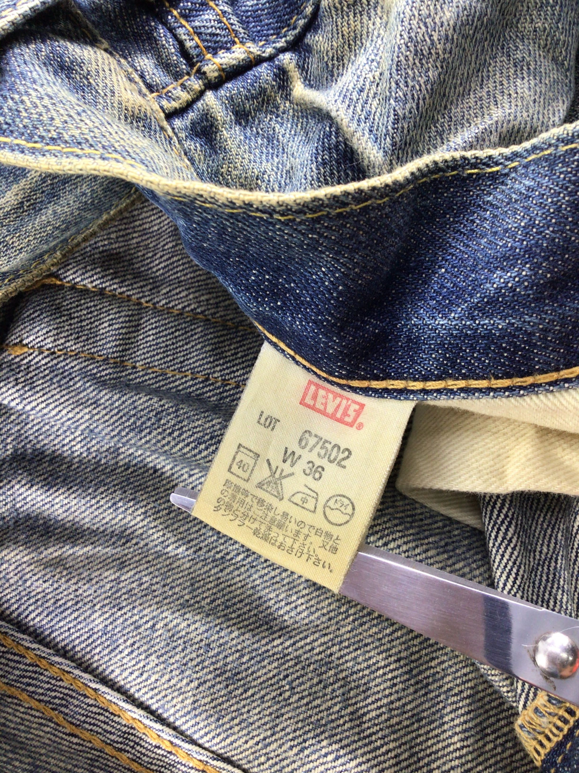 Levi's × Vintage Vintage LVC Big E Redline Levis 502 Jeans-JM165 Size US 35 - 10 Thumbnail
