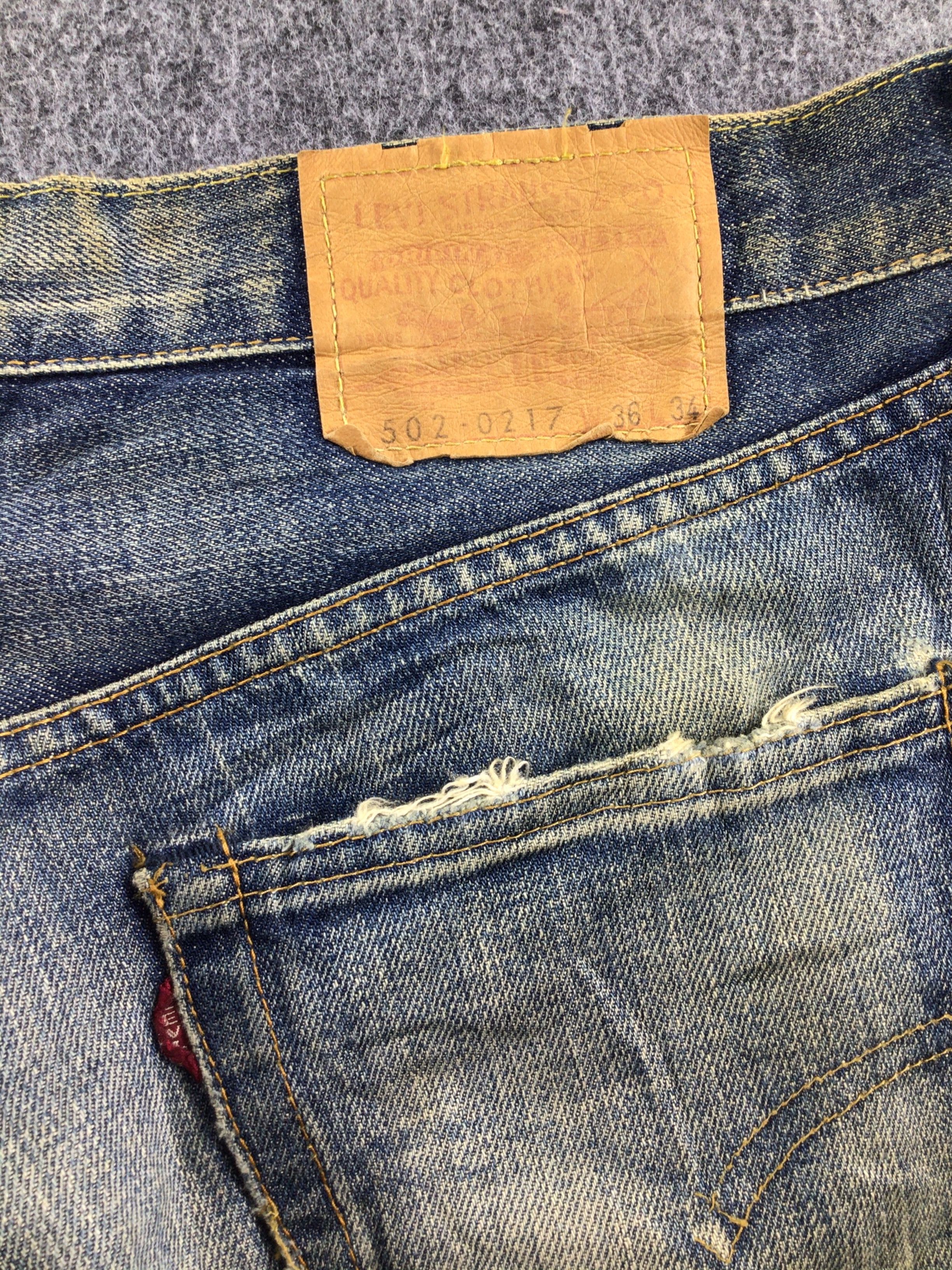 Levi's × Vintage Vintage LVC Big E Redline Levis 502 Jeans-JM165 Size US 35 - 5 Thumbnail
