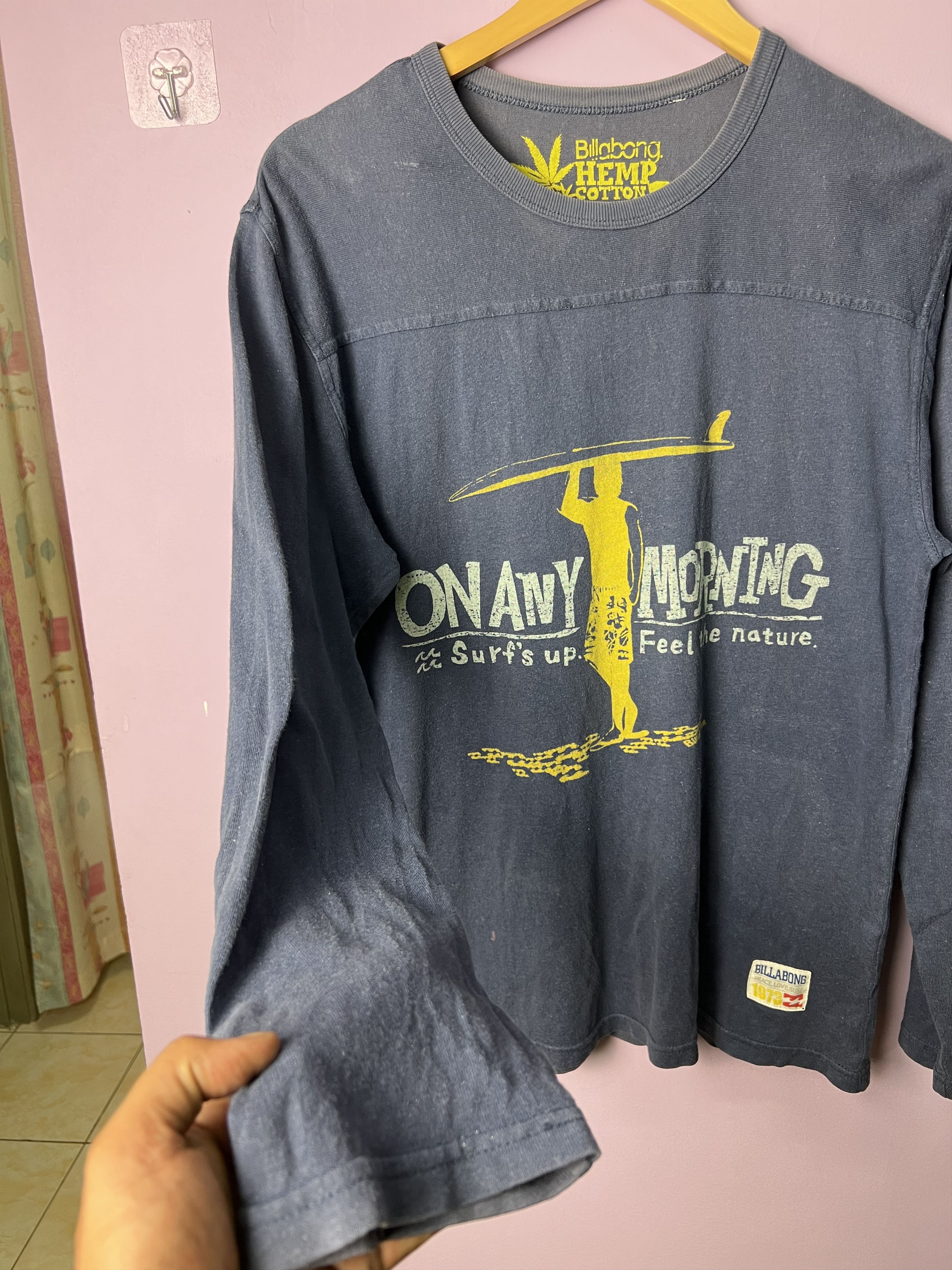Billabong 🔥Rare Billabong Hemp Cotton Long Sleeves Tees Size US M / EU 48-50 / 2 - 7 Thumbnail