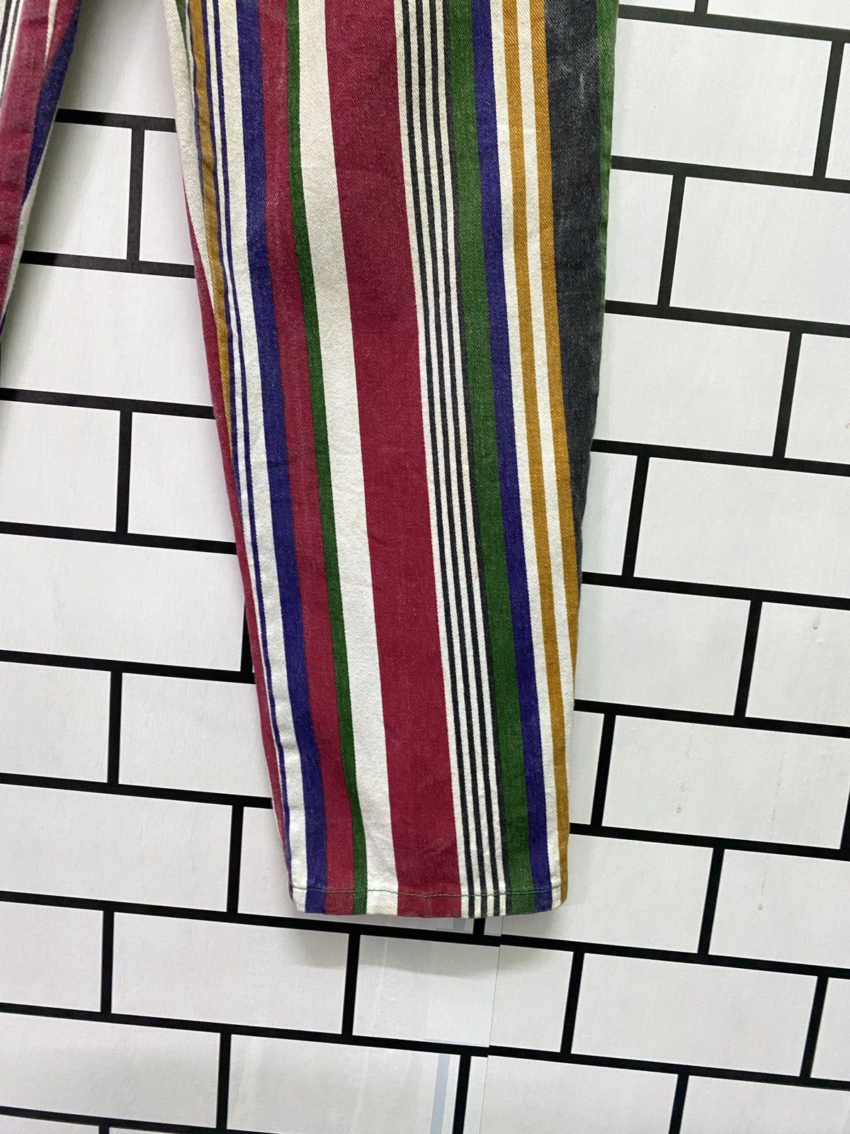 Vintage Vintage Striped Multicolour Baggy Pants Size US 27 - 10 Thumbnail