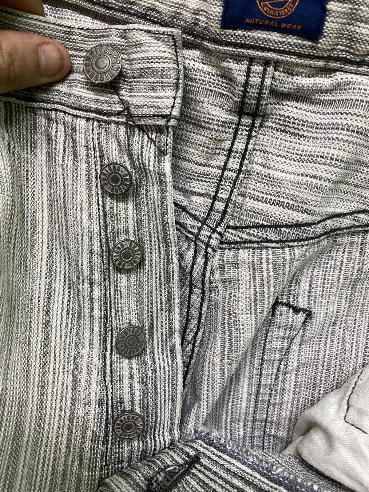Designer × OMNIGOD × Vintage Vintage OMNIGOD Japan Striped Distressed Pant Size US 28 / EU 44 - 19 Thumbnail