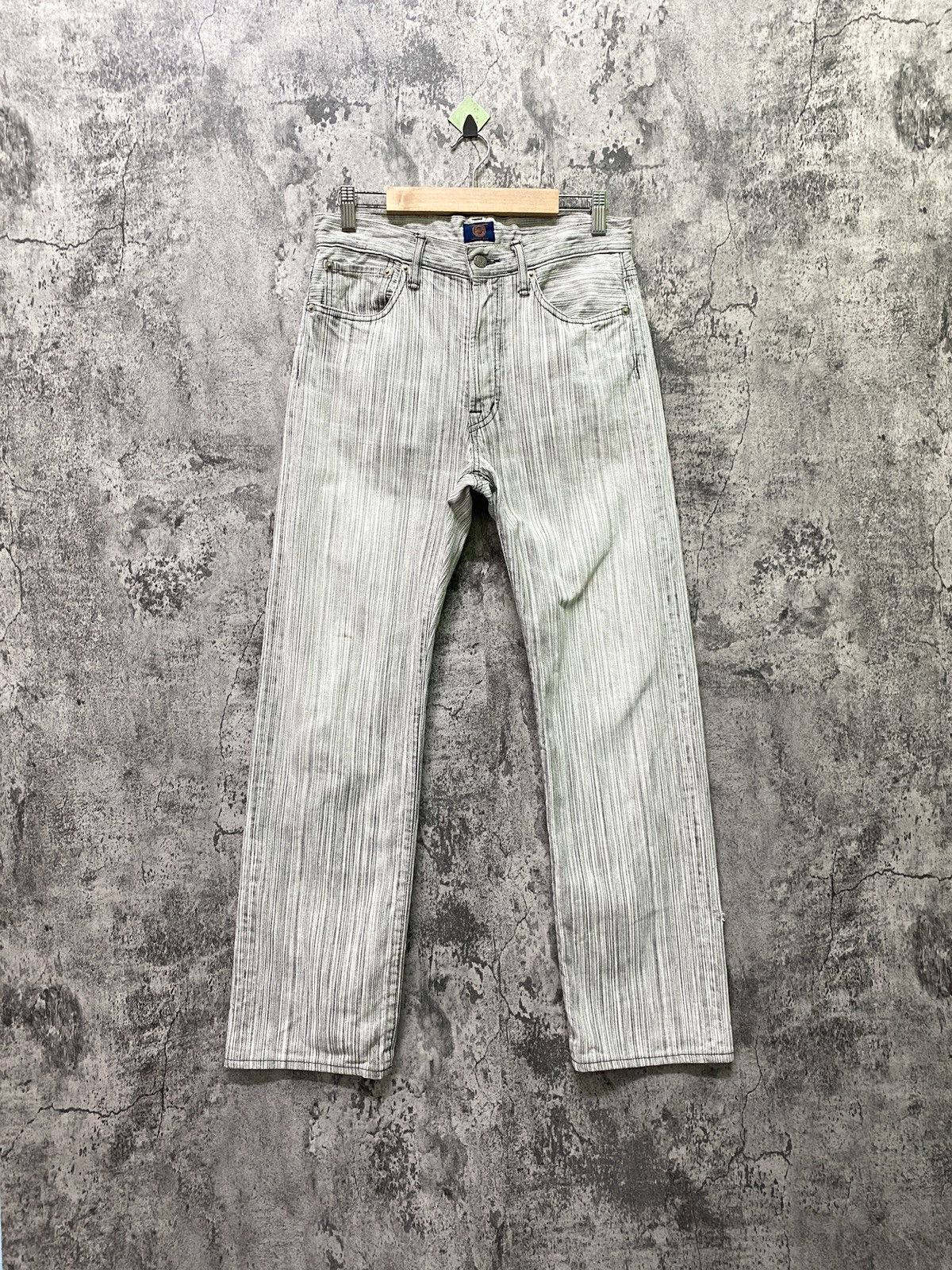Designer × OMNIGOD × Vintage Vintage OMNIGOD Japan Striped Distressed Pant Size US 28 / EU 44 - 1 Thumbnail