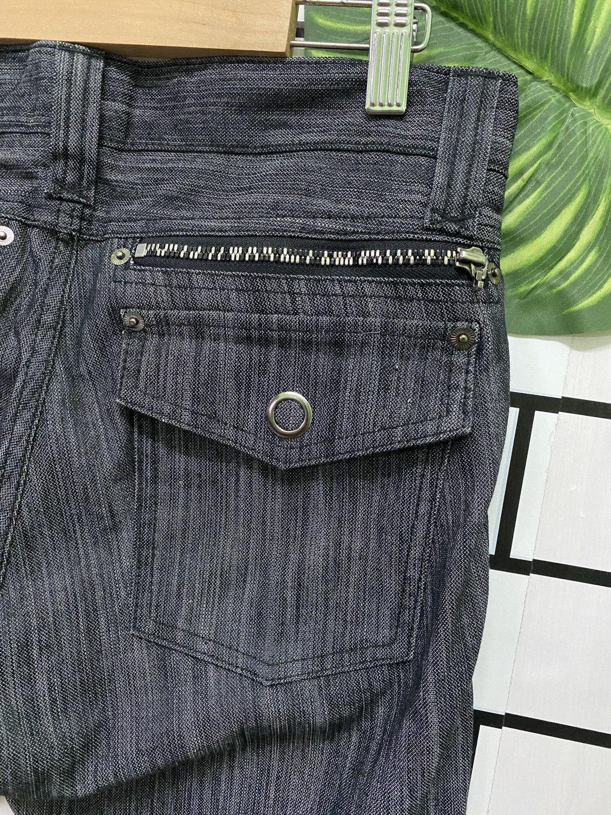 Designer × Japanese Brand Vintage Japanese MALE & CO Zipper Striped Flared Pants Size US 31 - 11 Thumbnail