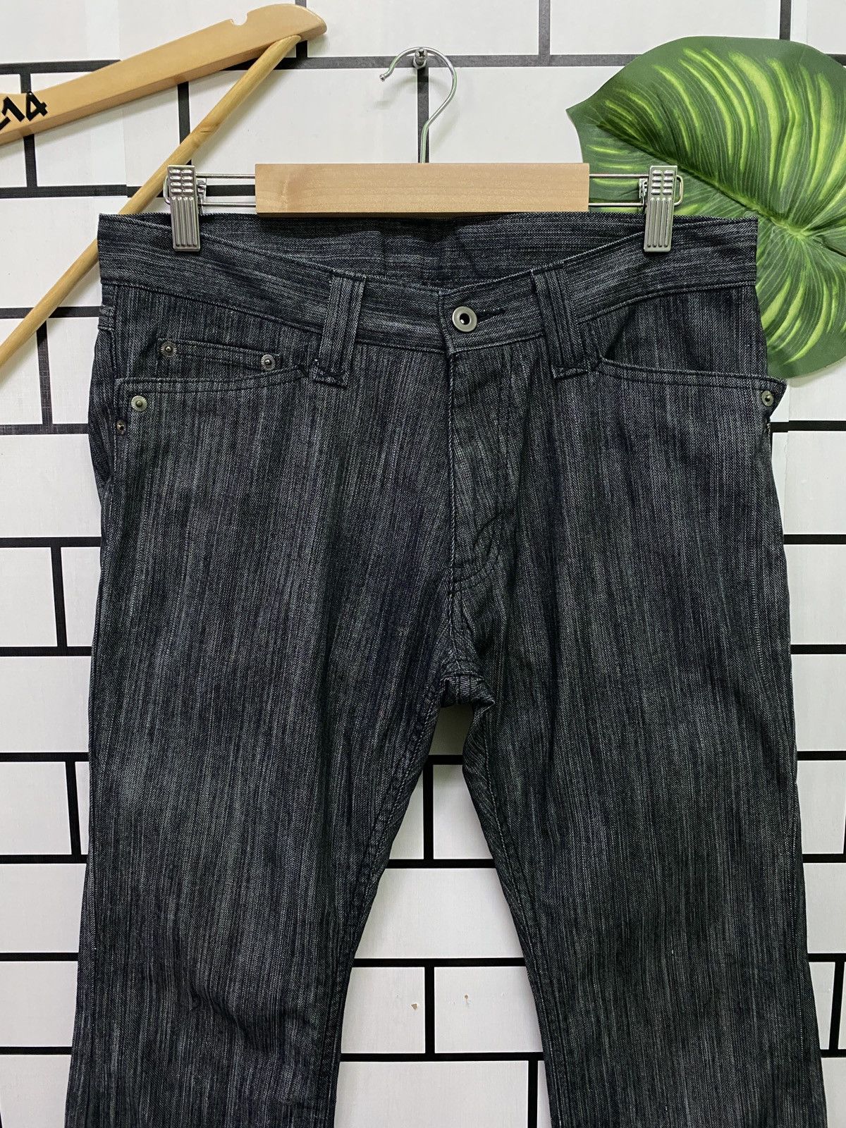 Designer × Japanese Brand Vintage Japanese MALE & CO Zipper Striped Flared Pants Size US 31 - 4 Thumbnail