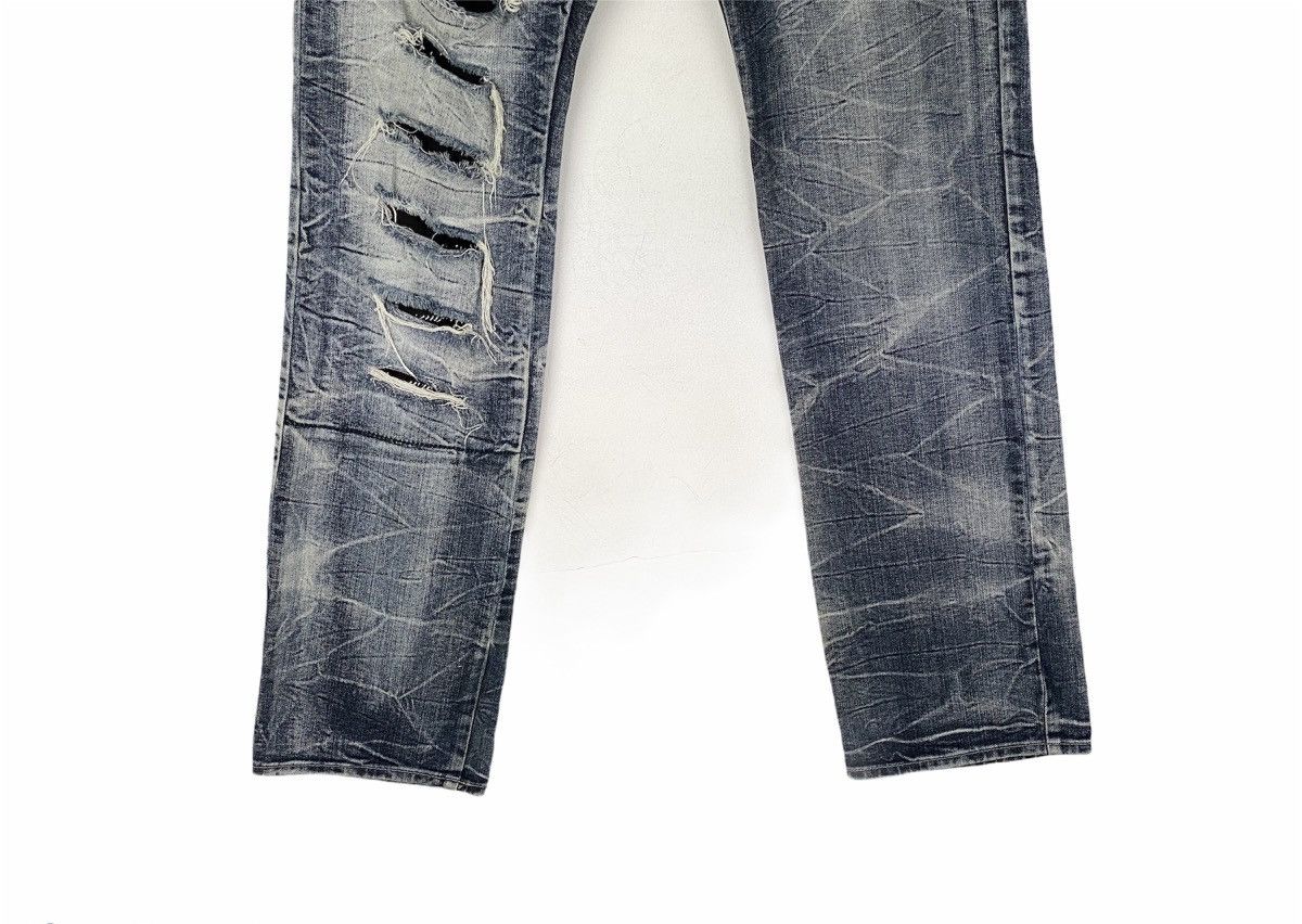 Japanese Brand × Vintage Japanese Root Three Deconstructed Distressed Denim Pants Size US 32 / EU 48 - 4 Thumbnail