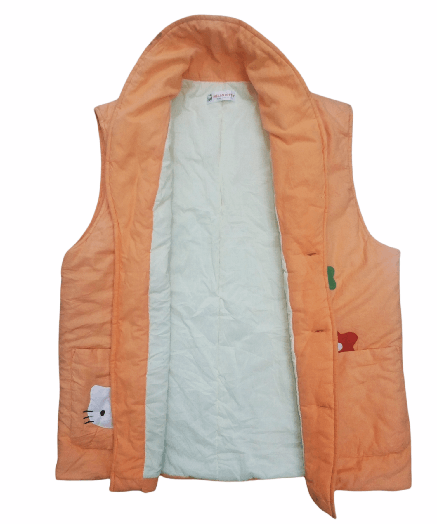 Cartoon Network 🔥Orange Hello Kitty Puffer Vest Size US M / EU 48-50 / 2 - 3 Thumbnail