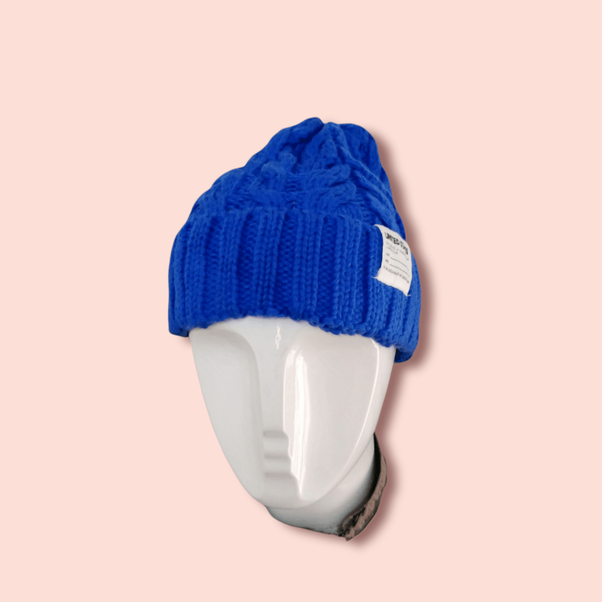 Vintage WOOL BLEND COLOURED CABLE BEANIE Size ONE SIZE - 4 Thumbnail
