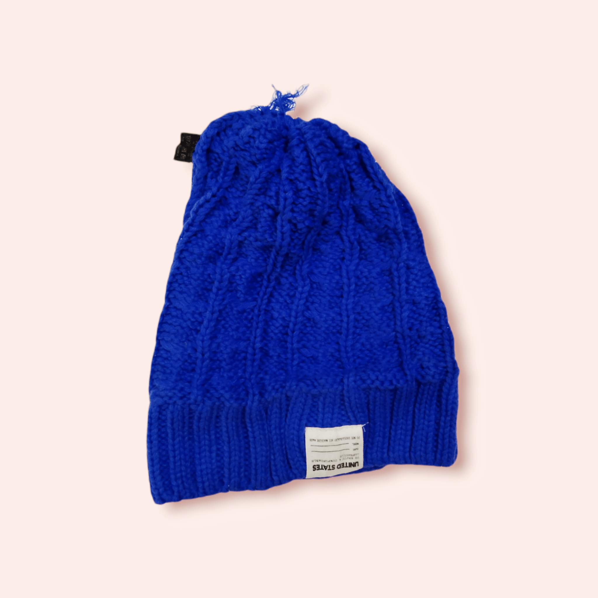 Vintage WOOL BLEND COLOURED CABLE BEANIE Size ONE SIZE - 7 Thumbnail