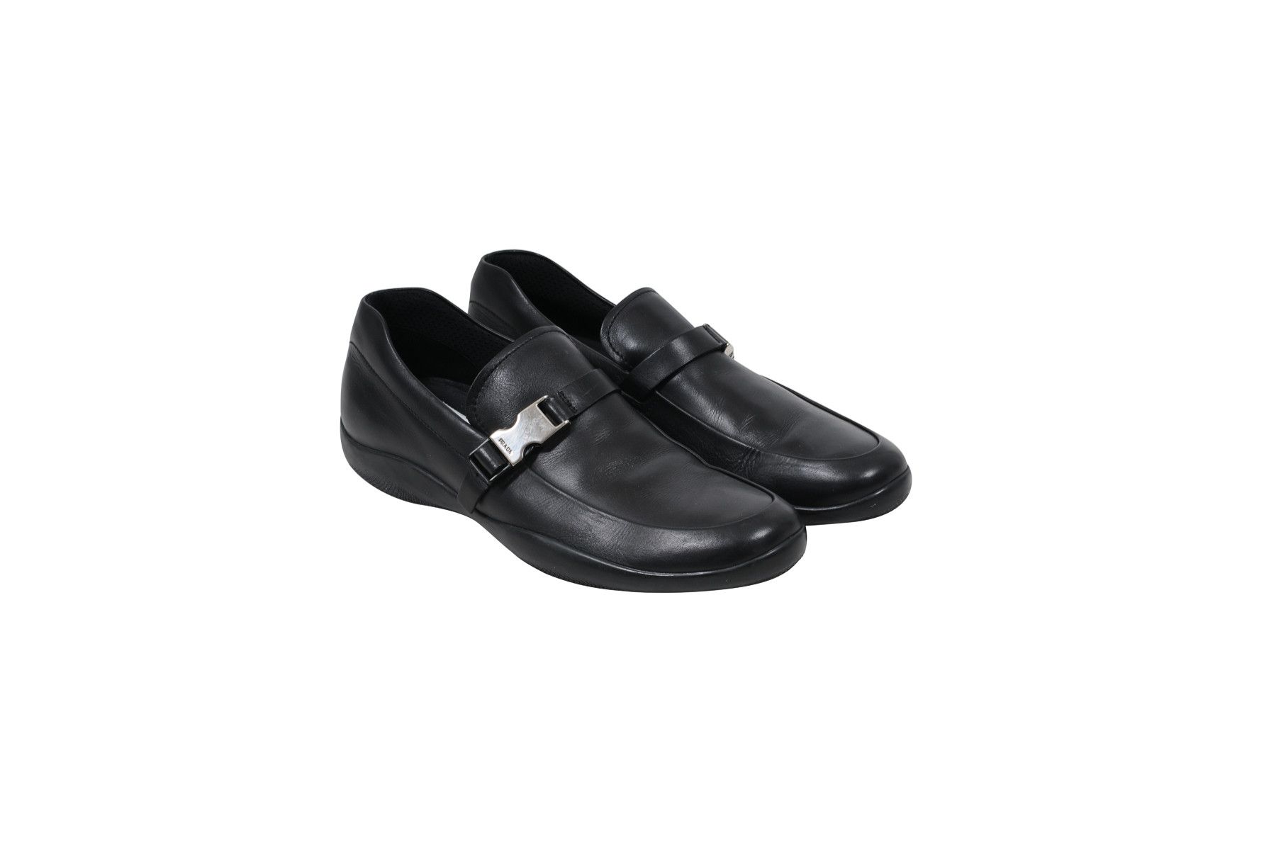 Spazzolato Rois Buckle Leather Loafers Derby - 00841