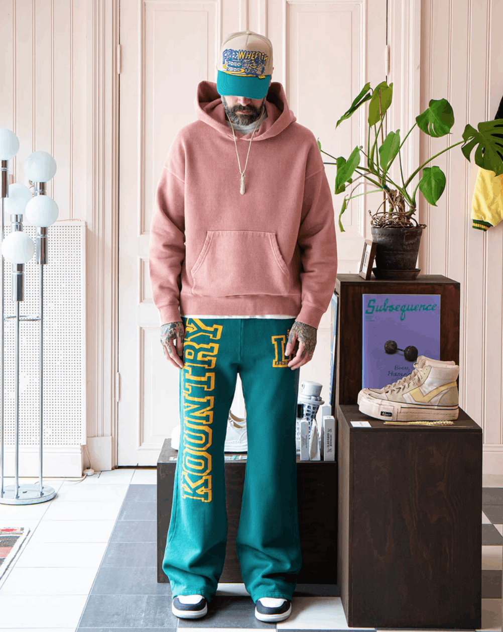 Kapital × Kapital Kountry Kapital Napped Lining Flare Kountry Sweatpants (GREEN). Size US 32 / EU 48 - 2 Thumbnail
