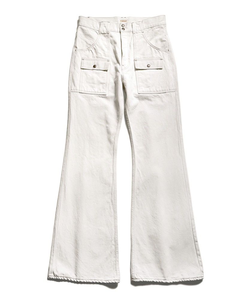 image of Kapital 14Oz White Denim Flare Pants 36Inch, Men's