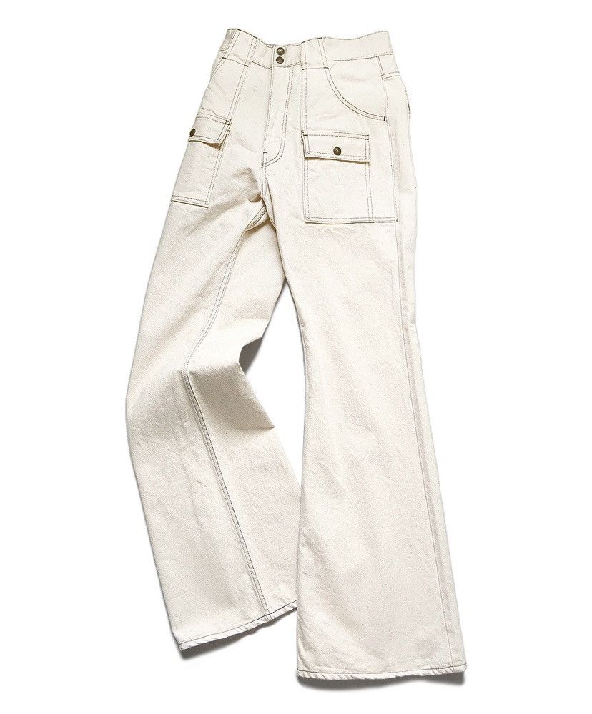 image of Kapital 14Oz White Denim Flare Pants 36Inch in Kinari, Men's