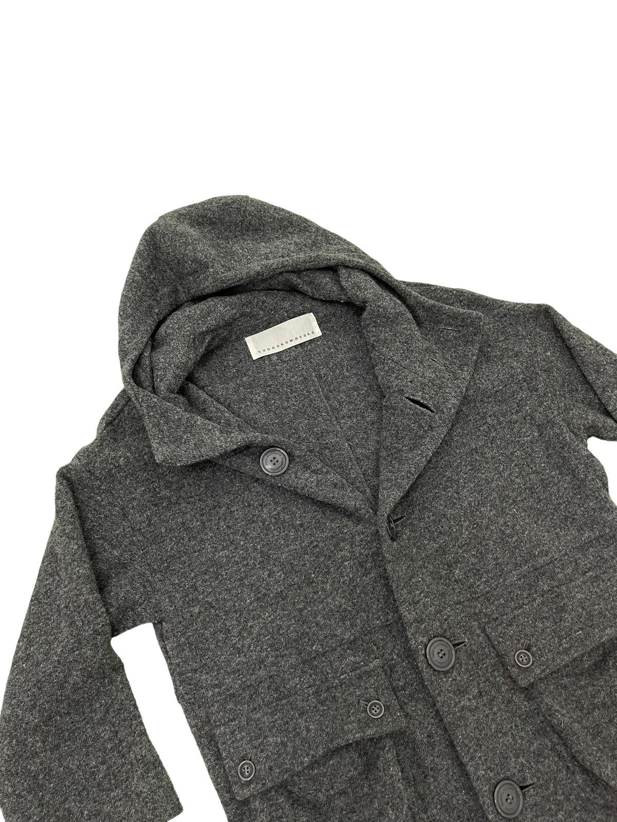 Issey Miyake Wool Hoodie Sunaokuwahara Button Jacket 4🟩8 Size US M / EU 48-50 / 2 - 9 Thumbnail