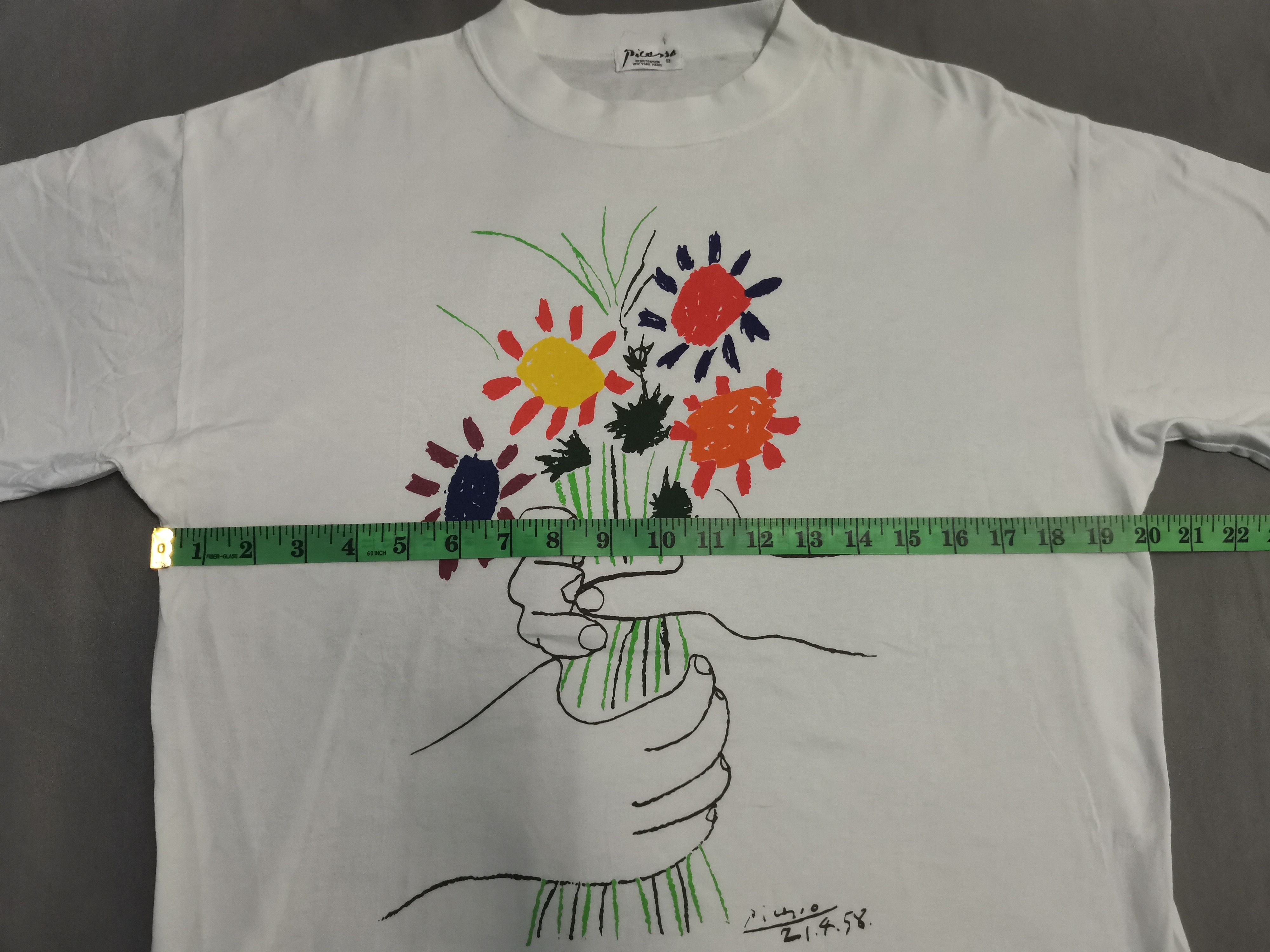 Other Vintage Picasso Flowers Painting Tee Art Designer Graffiti Size US M / EU 48-50 / 2 - 5 Thumbnail