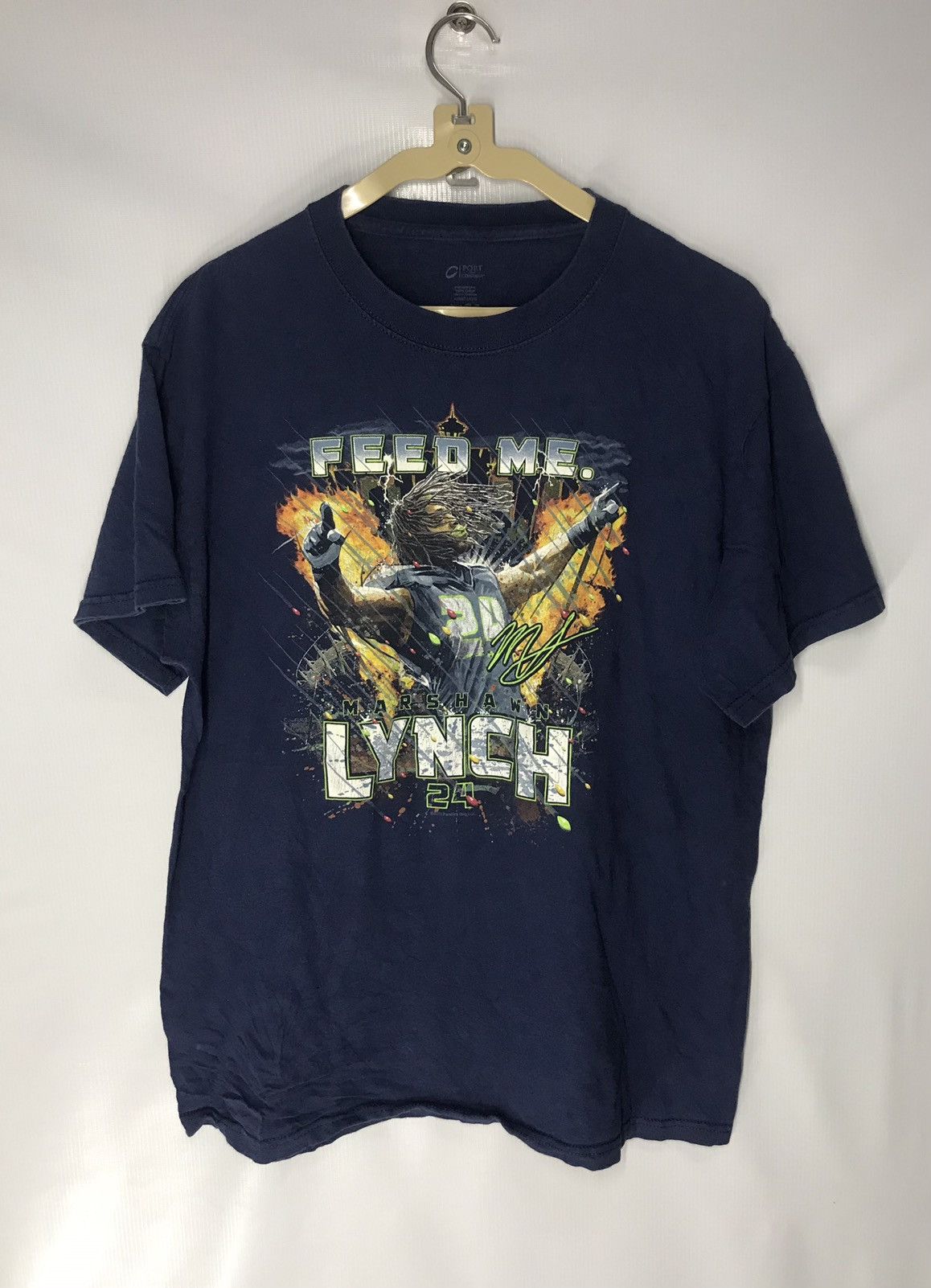 NFL Marshawn Lynch 24(feed me)tshirt Size US M / EU 48-50 / 2 - 6 Thumbnail