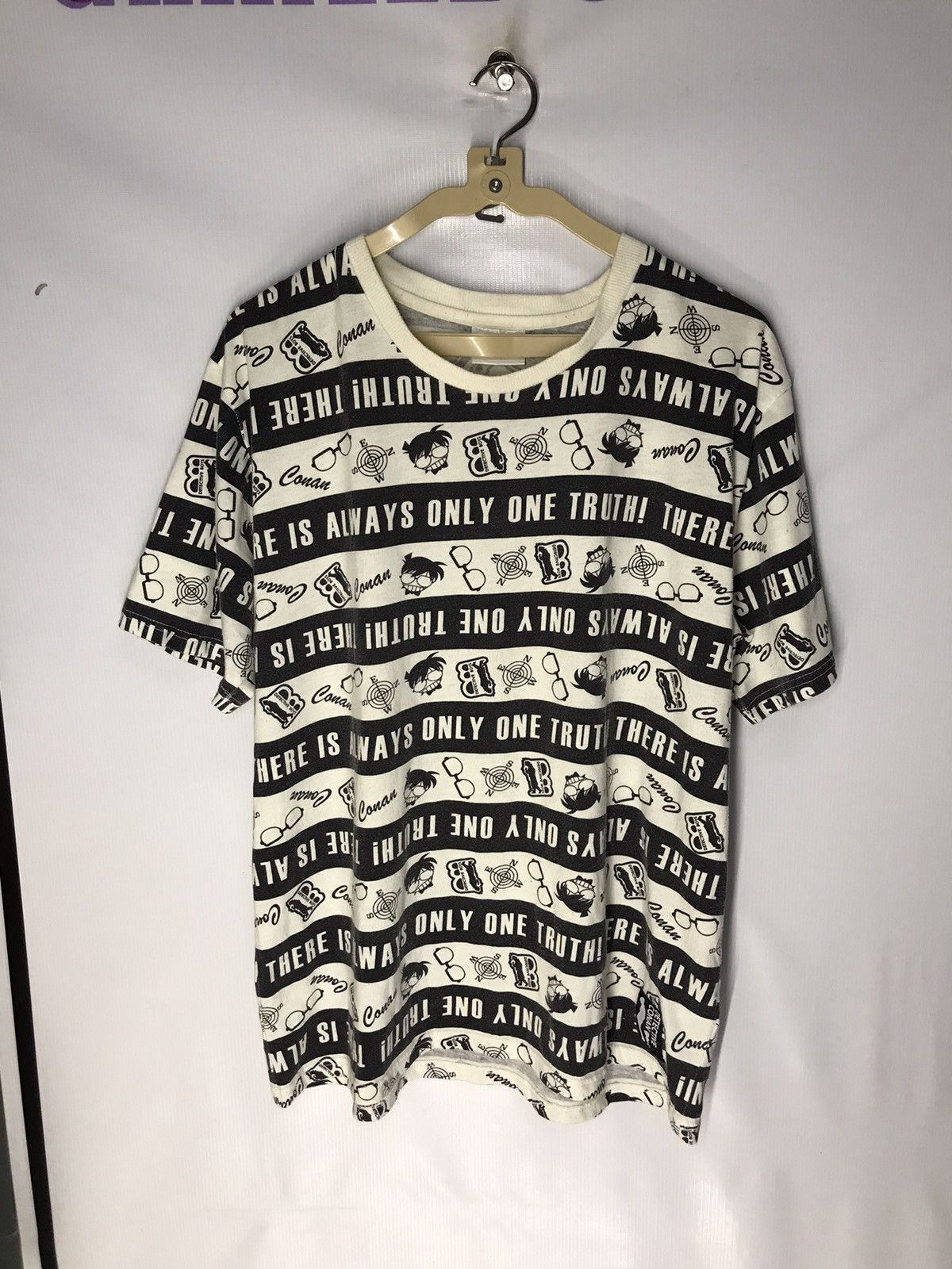 Anime × Vintage Vintage detective Conan fullprint tshirt Size US L / EU 52-54 / 3 - 8 Thumbnail