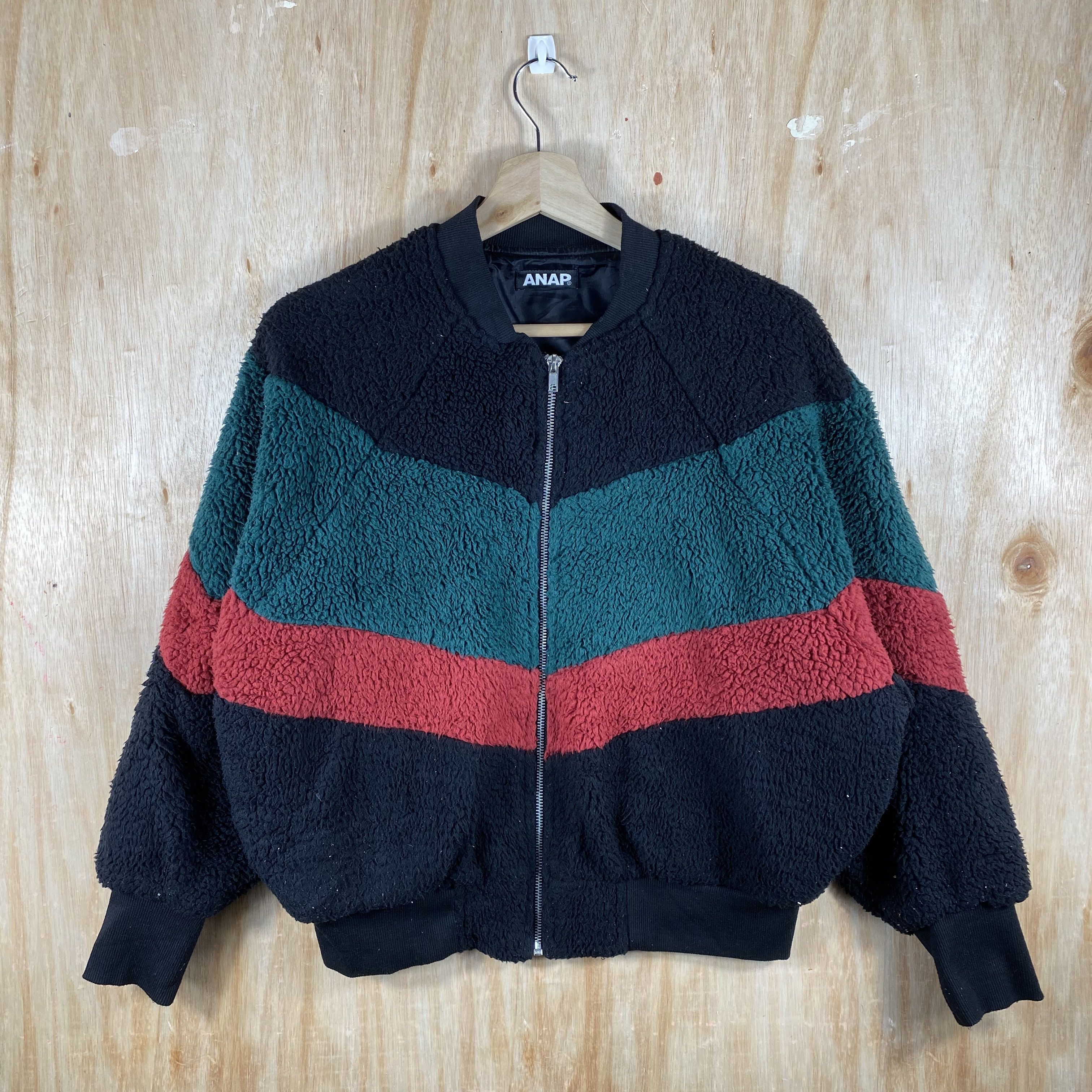 Japanese Brand ANAP Japanese Brand Sherpa Fleece Bomber Jacket Size US M / EU 48-50 / 2 - 2 Thumbnail