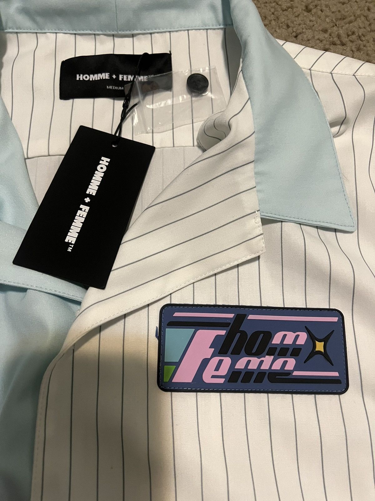 Homme + Femme La Homme Femme Hotel Striped Doodle Shirt Size US M / EU 48-50 / 2 - 3 Thumbnail