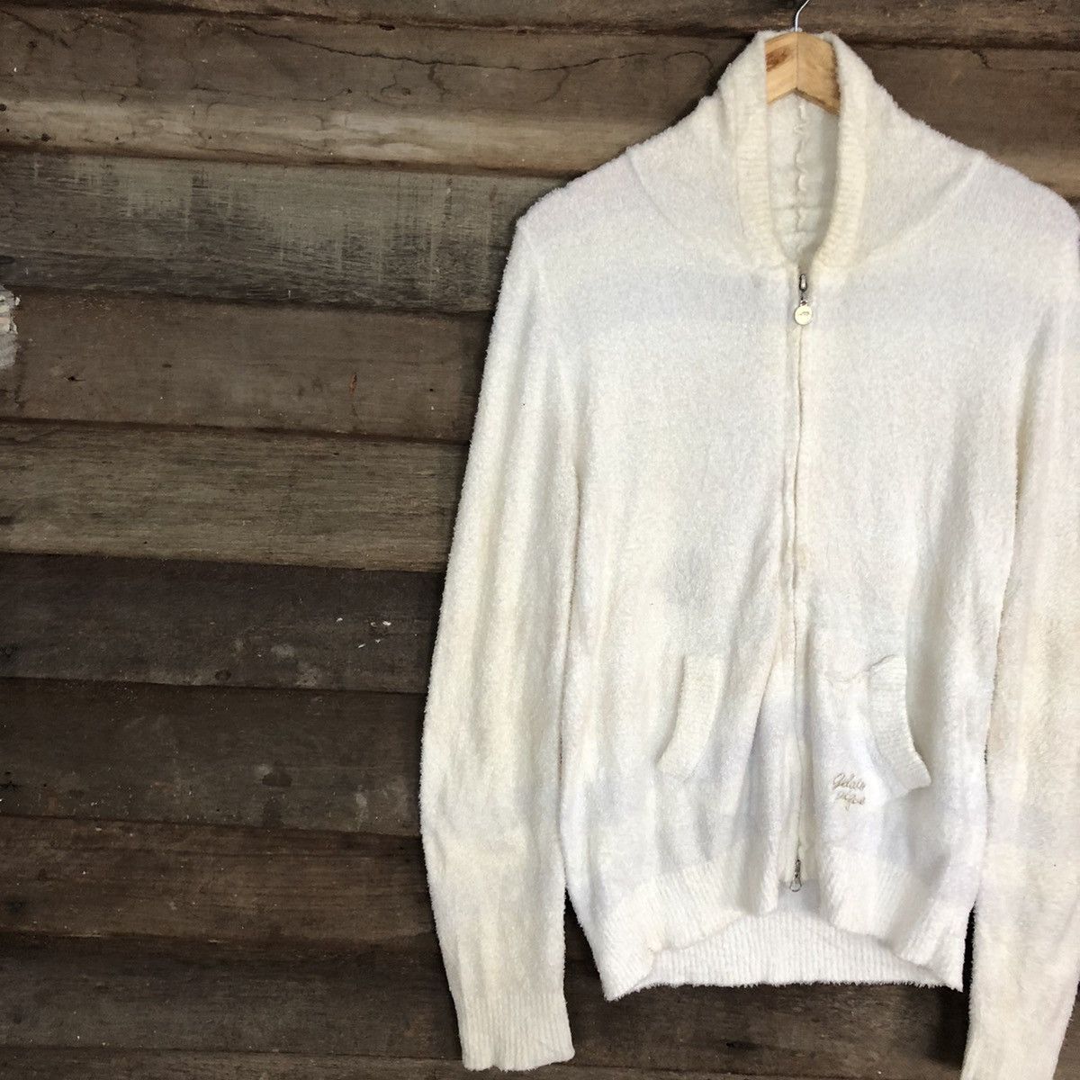 Homespun Knitwear DLL Gelato Pique White Mohair Shag Shaggy Knitwear #c1041 Size US M / EU 48-50 / 2 - 7 Thumbnail
