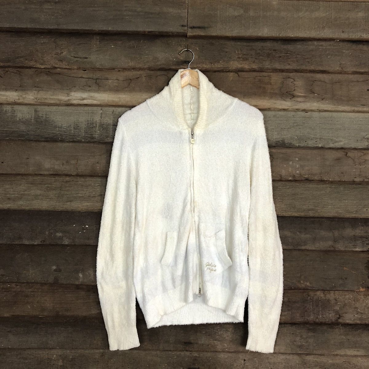 Homespun Knitwear DLL Gelato Pique White Mohair Shag Shaggy Knitwear #c1041 Size US M / EU 48-50 / 2 - 1 Thumbnail