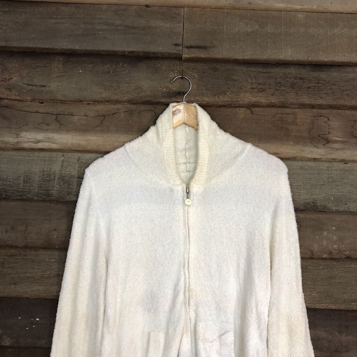 Homespun Knitwear DLL Gelato Pique White Mohair Shag Shaggy Knitwear #c1041 Size US M / EU 48-50 / 2 - 9 Thumbnail