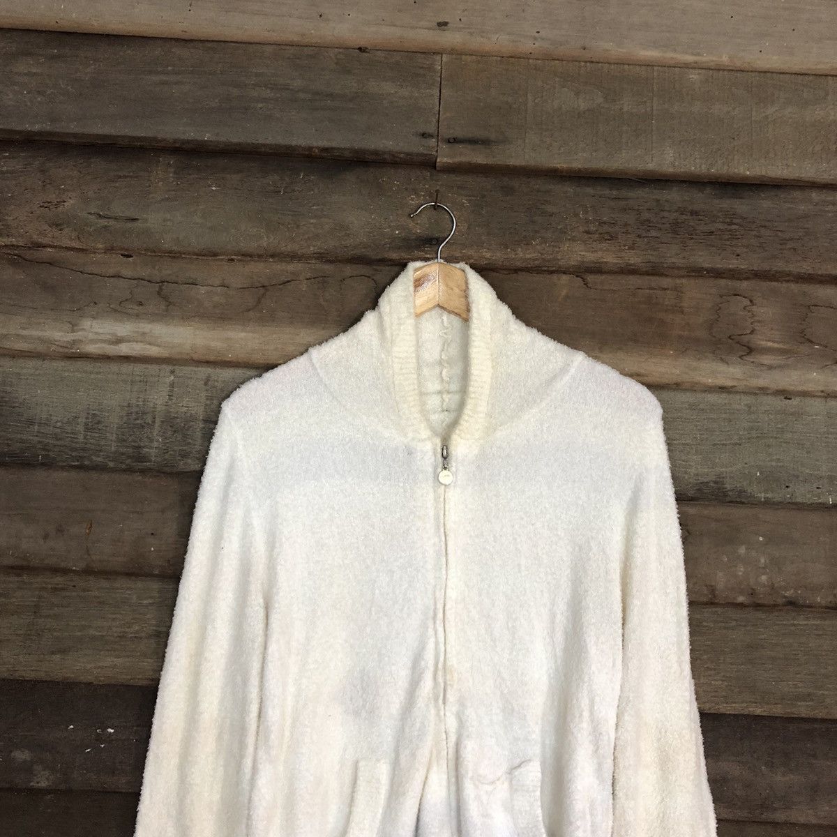 Homespun Knitwear DLL Gelato Pique White Mohair Shag Shaggy Knitwear #c1041 Size US M / EU 48-50 / 2 - 2 Thumbnail