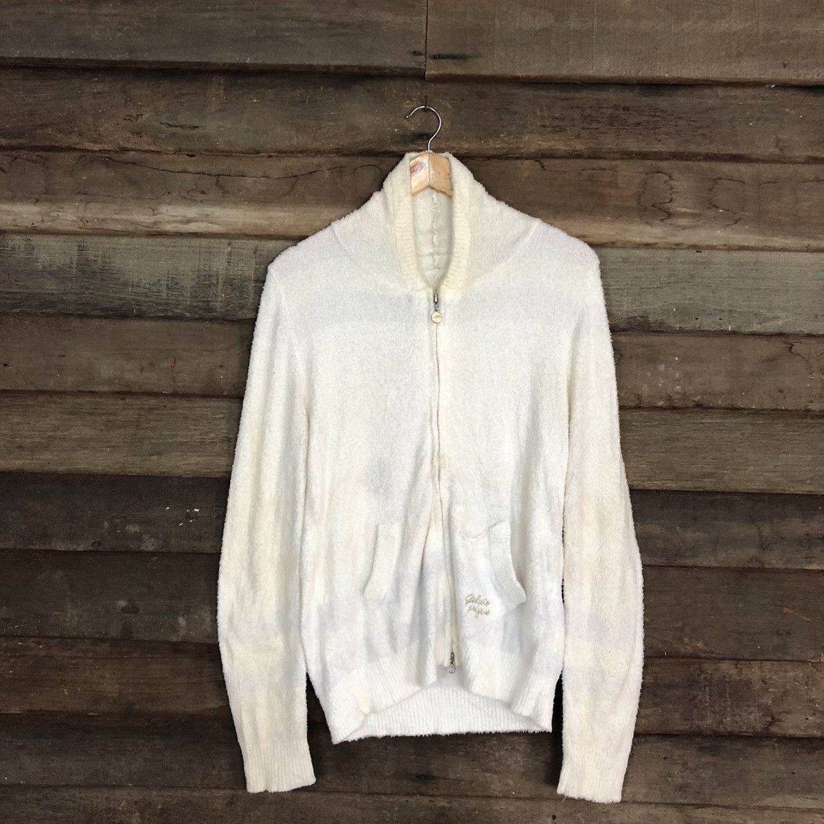 Homespun Knitwear DLL Gelato Pique White Mohair Shag Shaggy Knitwear #c1041 Size US M / EU 48-50 / 2 - 3 Thumbnail