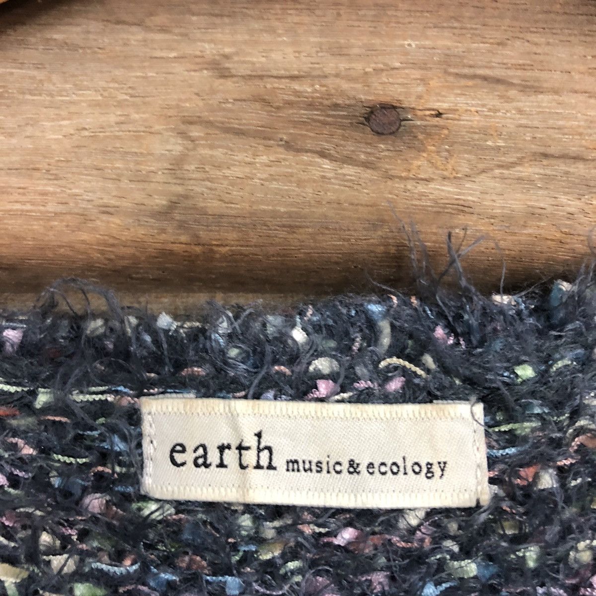 Homespun Knitwear × Japanese Brand Earth Music & Ecology Grey shaggy fur Mohair Knitwear #c1034 Size US S / EU 44-46 / 1 - 10 Thumbnail