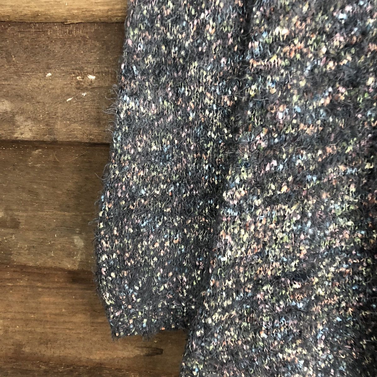 Homespun Knitwear × Japanese Brand Earth Music & Ecology Grey shaggy fur Mohair Knitwear #c1034 Size US S / EU 44-46 / 1 - 6 Thumbnail