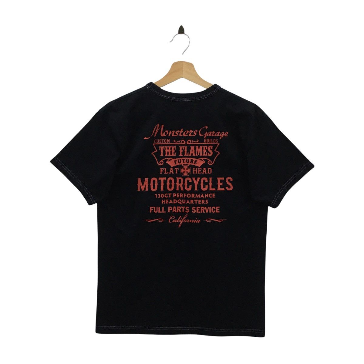 Japanese Brand × The Flat Head × Vintage Rare Vintage THE FLAT HEAD MOTORCYCLES Tshirt Size US S / EU 44-46 / 1 - 1 Thumbnail