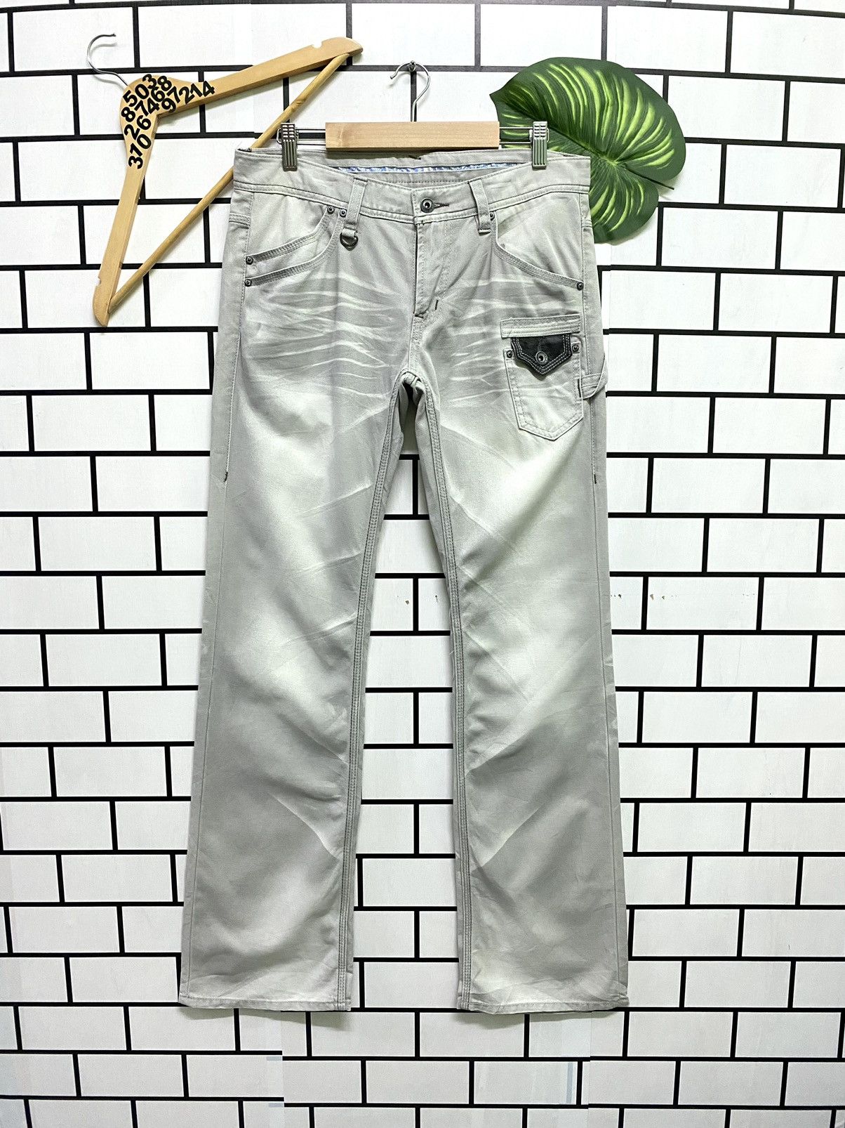 Japanese Brand × Matsuda NICOLE CLUB FOR MEN Flared Carpenter Style Acid Wash Pants Size US 32 / EU 48 - 1 Thumbnail