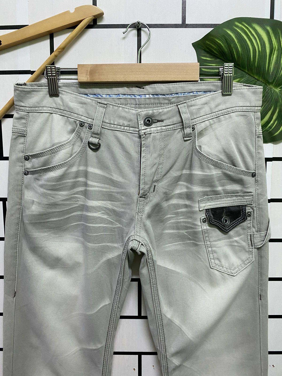 Japanese Brand × Matsuda NICOLE CLUB FOR MEN Flared Carpenter Style Acid Wash Pants Size US 32 / EU 48 - 3 Thumbnail